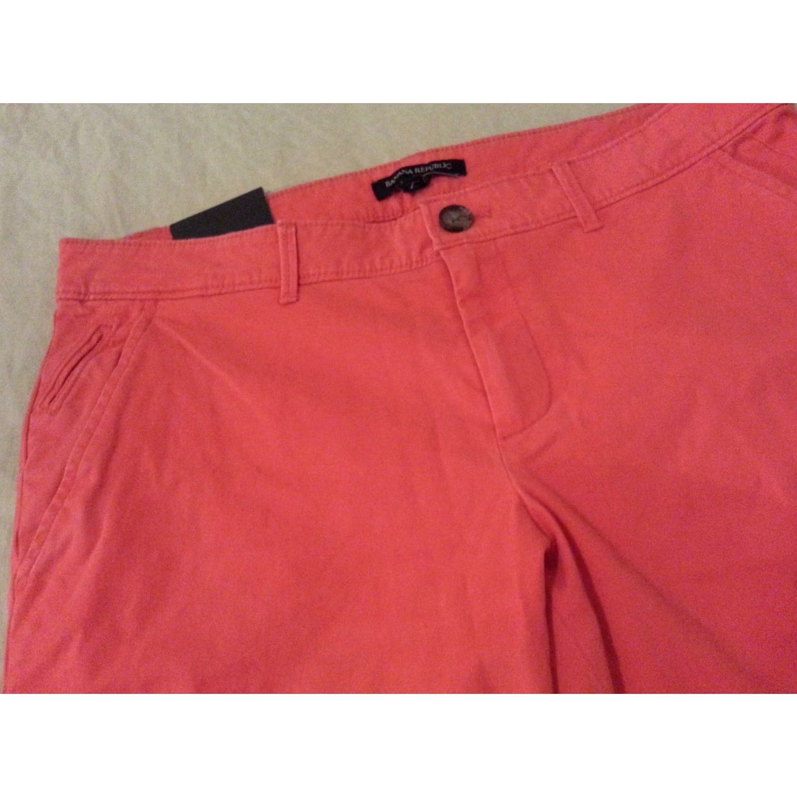 Banana Republic Banana Republic Pants Womens 6 Orange New Khaki Cotton Slack Trouser 32x26 Size 28" / US 6 / IT 42 - 4 Thumbnail