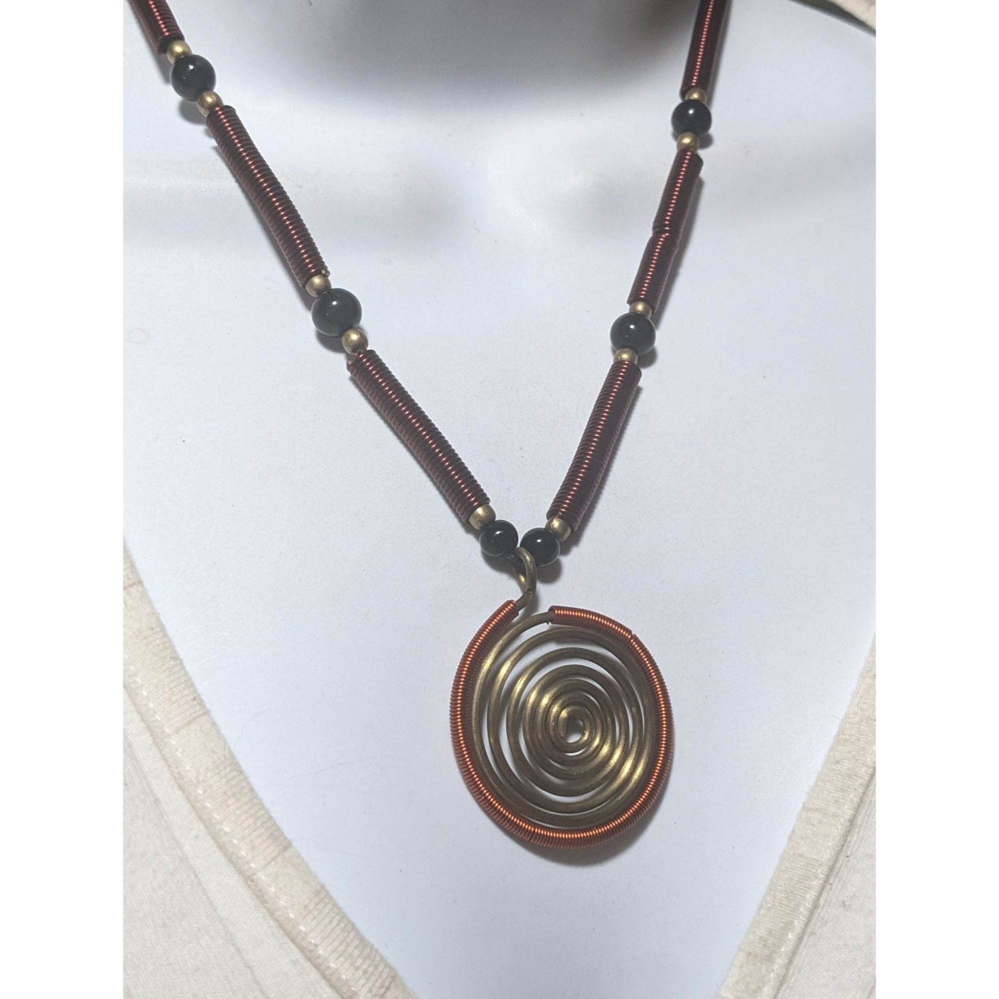 Other Vintage Handmade Wire Wrap Coil Necklace Size ONE SIZE - 3 Thumbnail