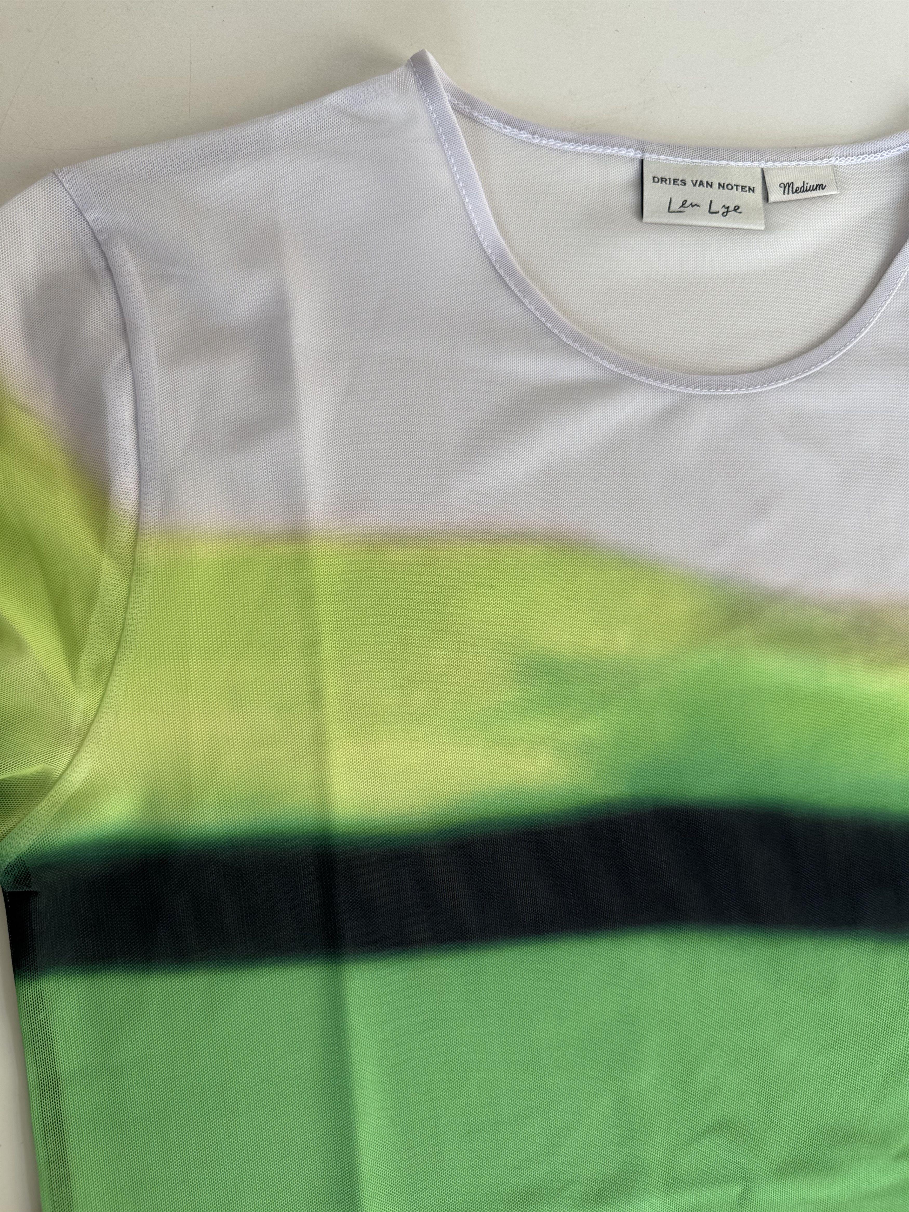 Dries Van Noten Len Lye Stripe Mesh top Size M / US 6-8 / IT 42-44 - 4 Thumbnail