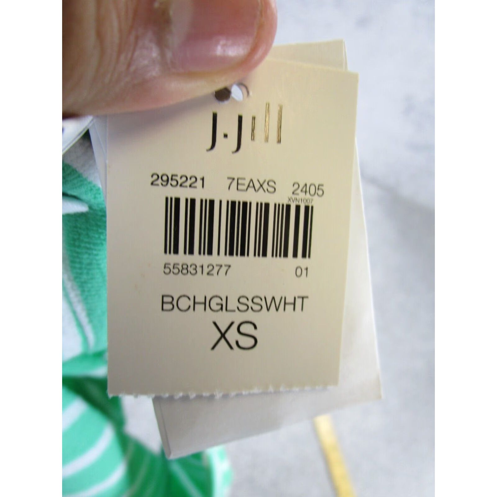J. Jill Womens Green Striped J Jill Shirt Xs Extra Large Casual Short Sleeve Size XS / US 0-2 / IT 36-38 - 7 Thumbnail