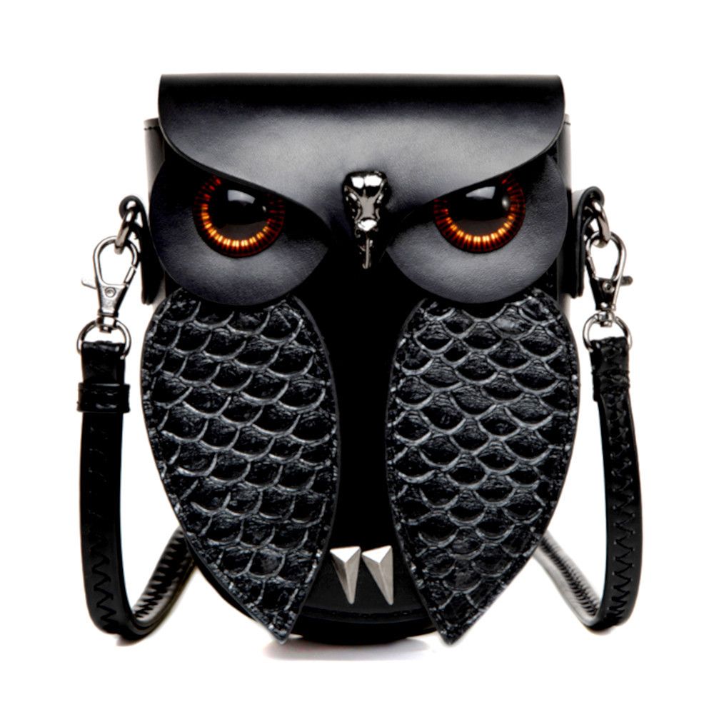 Hysteric Glamour × Japanese Brand × Vintage Vintage Owl Emboss Nocturnal Bird Leather Crossbody Bag Rave Size ONE SIZE - 2 Thumbnail