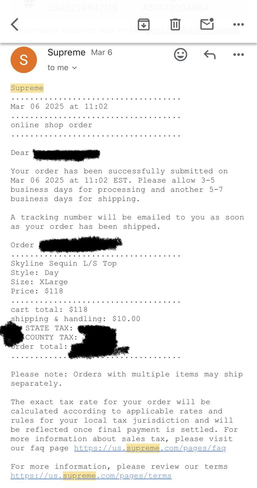 Supreme Supreme Skyline Sequin L/S Top (DAY) Size US XL / EU 56 / 4 - 5 Thumbnail