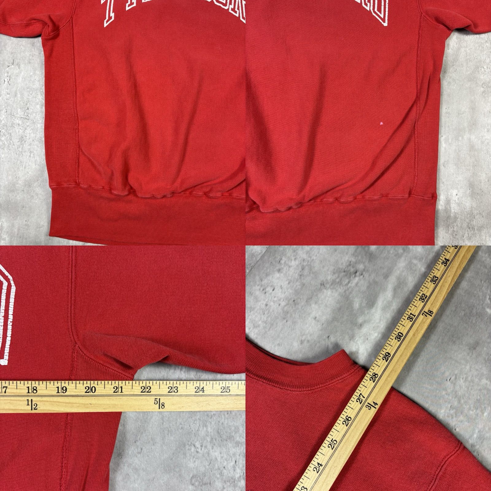 Champion VINTAGE Champion Reverse Weave Sweatshirt Red Pullover L Men 90s USA Size US L / EU 52-54 / 3 - 8 Thumbnail