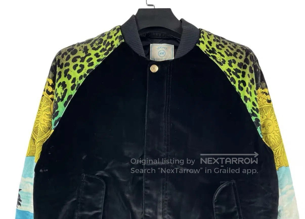 Versace Black Printed Sleeve Bomber Jacket. Size US M / EU 48-50 / 2 - 3 Thumbnail