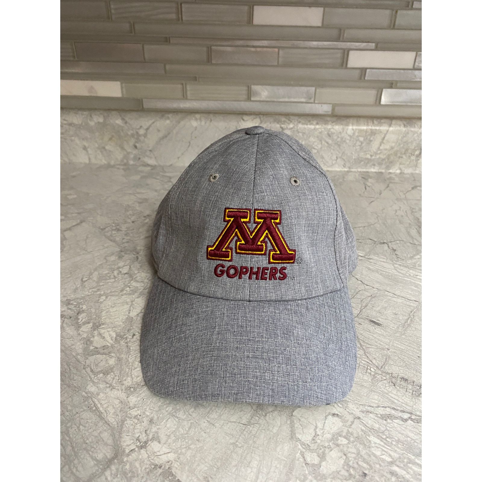 NCAA Minnesota Gophers Gray Strapback Baseball Hat Size ONE SIZE - 2 Thumbnail