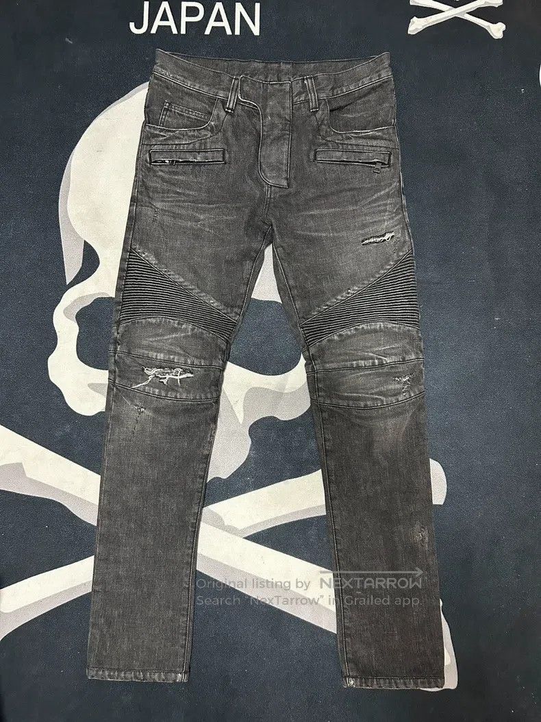 Balmain BALMAIN Biker Jeans Size US 31 - 1 Thumbnail