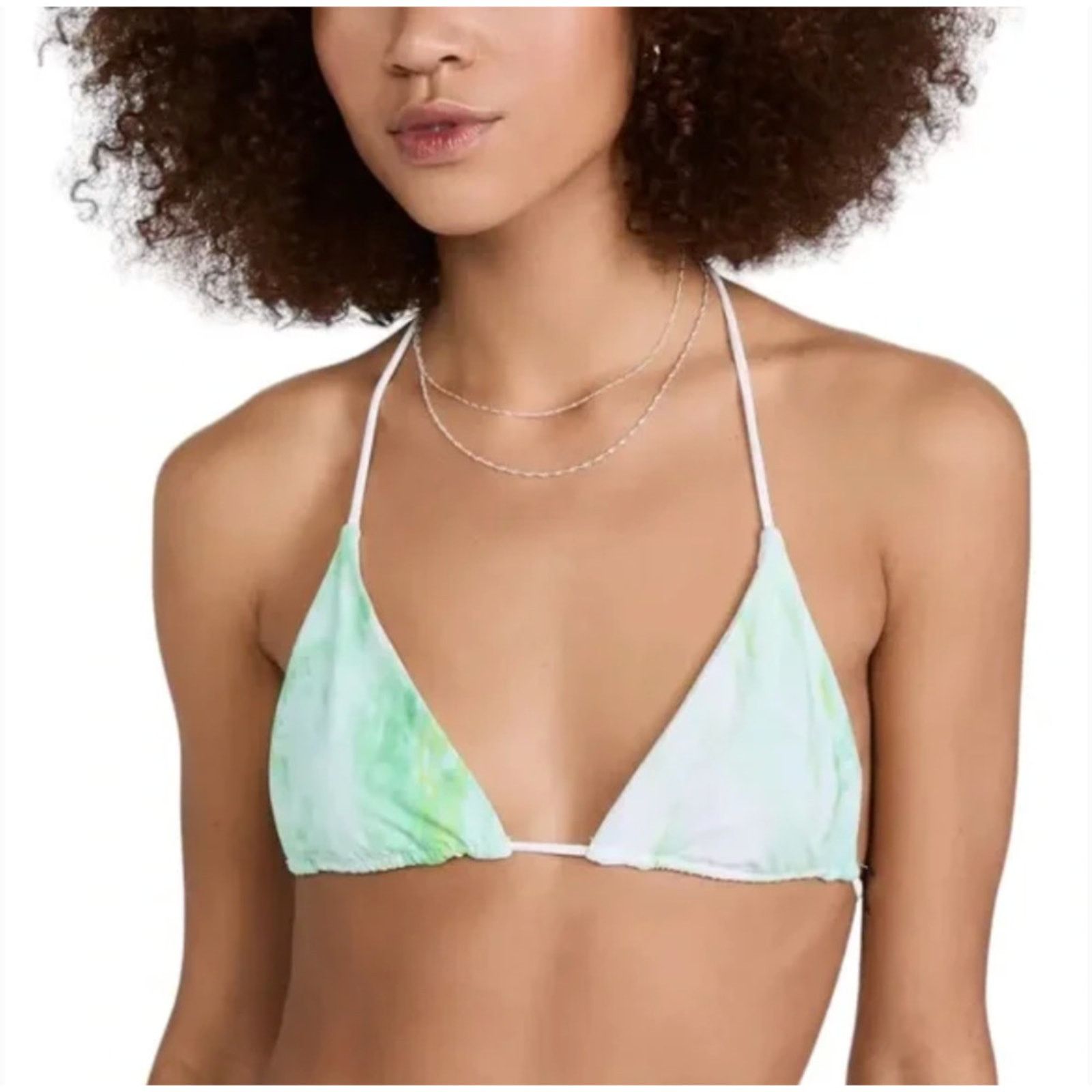 Good American Good American Matte Tiny Ties Triangle Top Bikini 3/L Size ONE SIZE - 1 Thumbnail