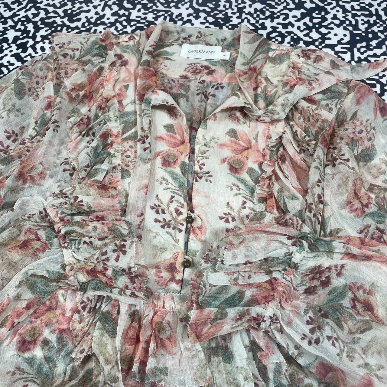 Zimmermann ZIMMERMANN Silk Frolal Maxi Dress Luxury Y2K Style Size L / US 10 / IT 46 - 12 Thumbnail