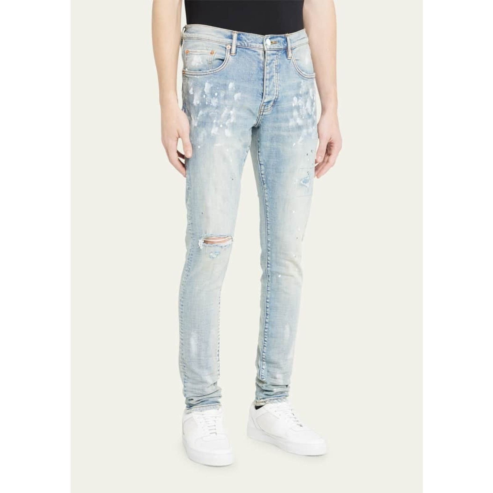 Purple Purple Brand P001 Slim Paint Splatter Denim Distressed 36 Size US 36 / EU 52 - 3 Thumbnail