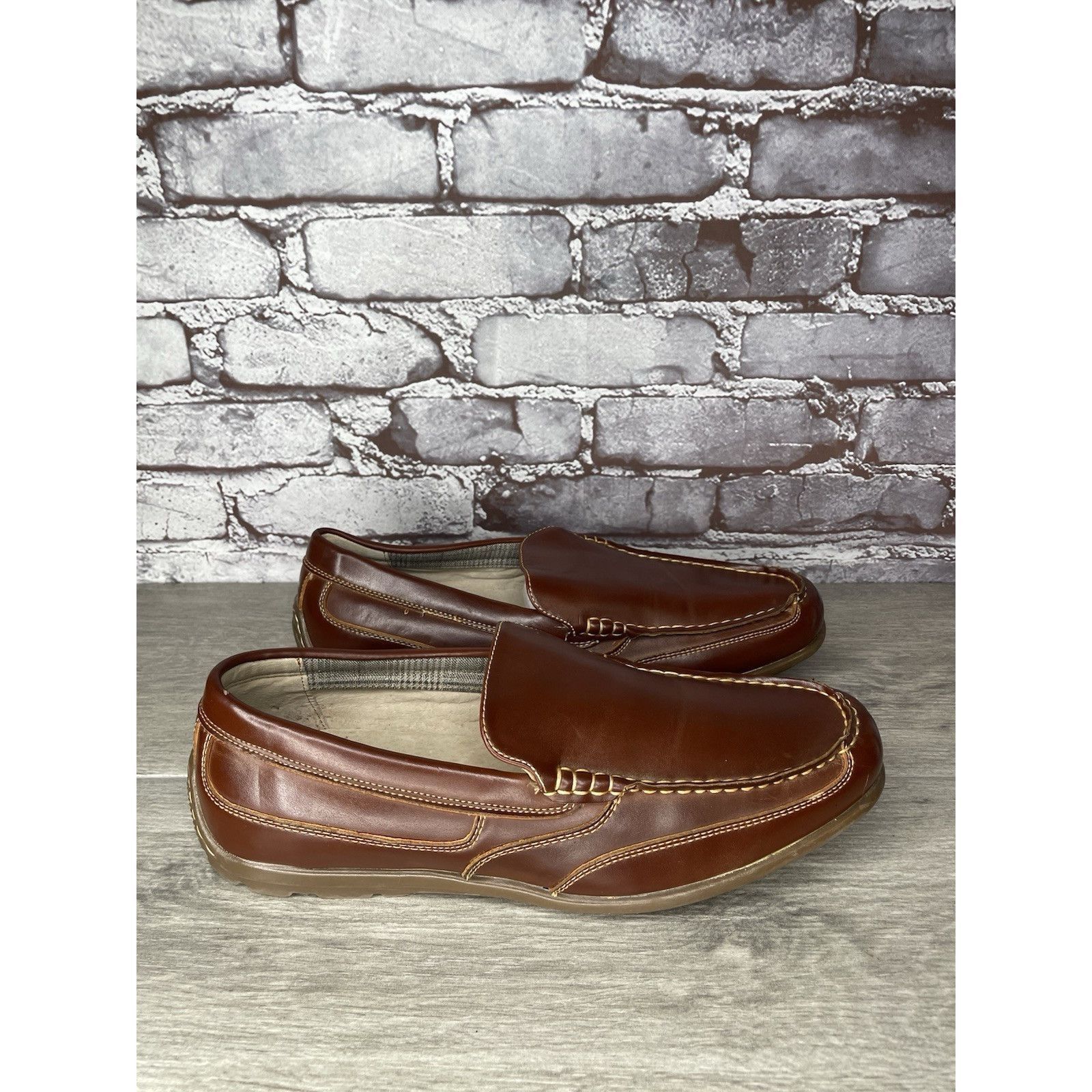 Nunn Bush Nunn Bush Dual Comfort Brown Faux Leather Driving Loafers Sh Size US 10 / EU 43 - 20 Thumbnail