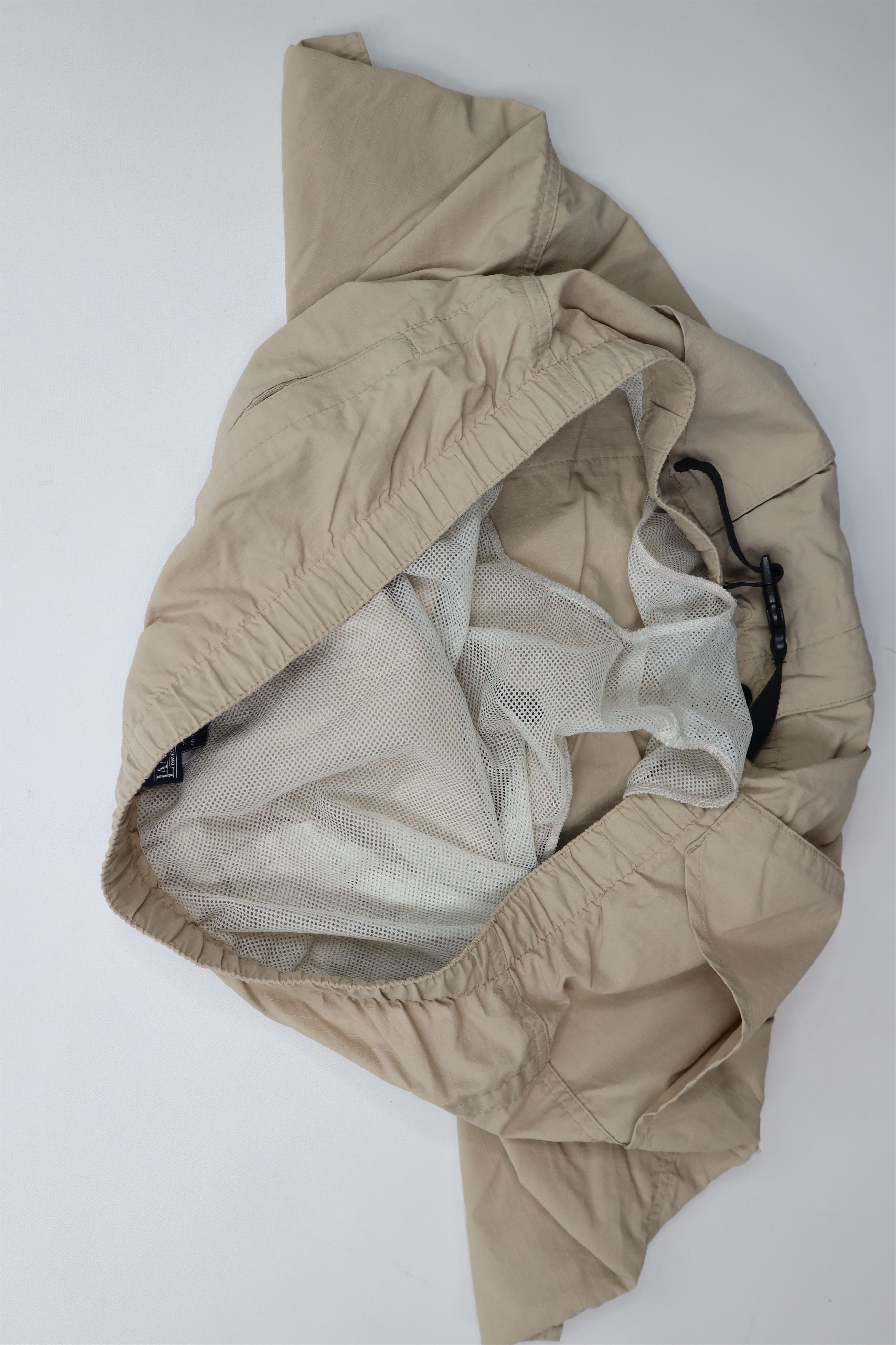 Lands' End × Vintage Vintage 90s Lands End Belted Big Pocket Lined Shorts Beige Size 38" / US 16 / IT 52 - 7 Thumbnail