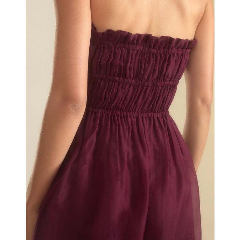 Cynthia Rowley Cynthia Rowley Buckle Up Silk Organza Dress burgundy size M Size M / US 6-8 / IT 42-44 - 14 Thumbnail