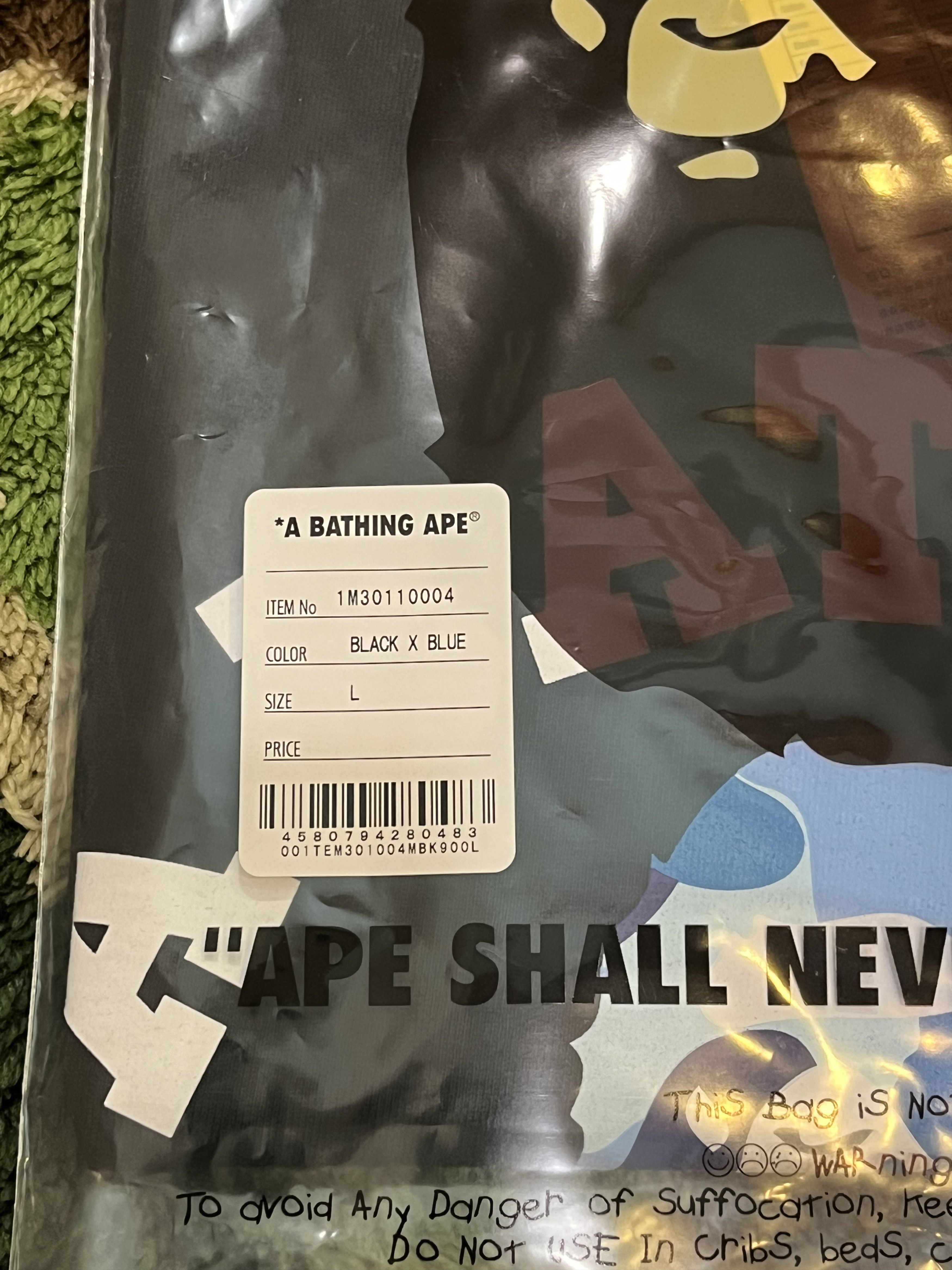 Bape BAPE ABC CAMO COLLEGE TEE BLACK BLUE Size US L / EU 52-54 / 3 - 5 Thumbnail