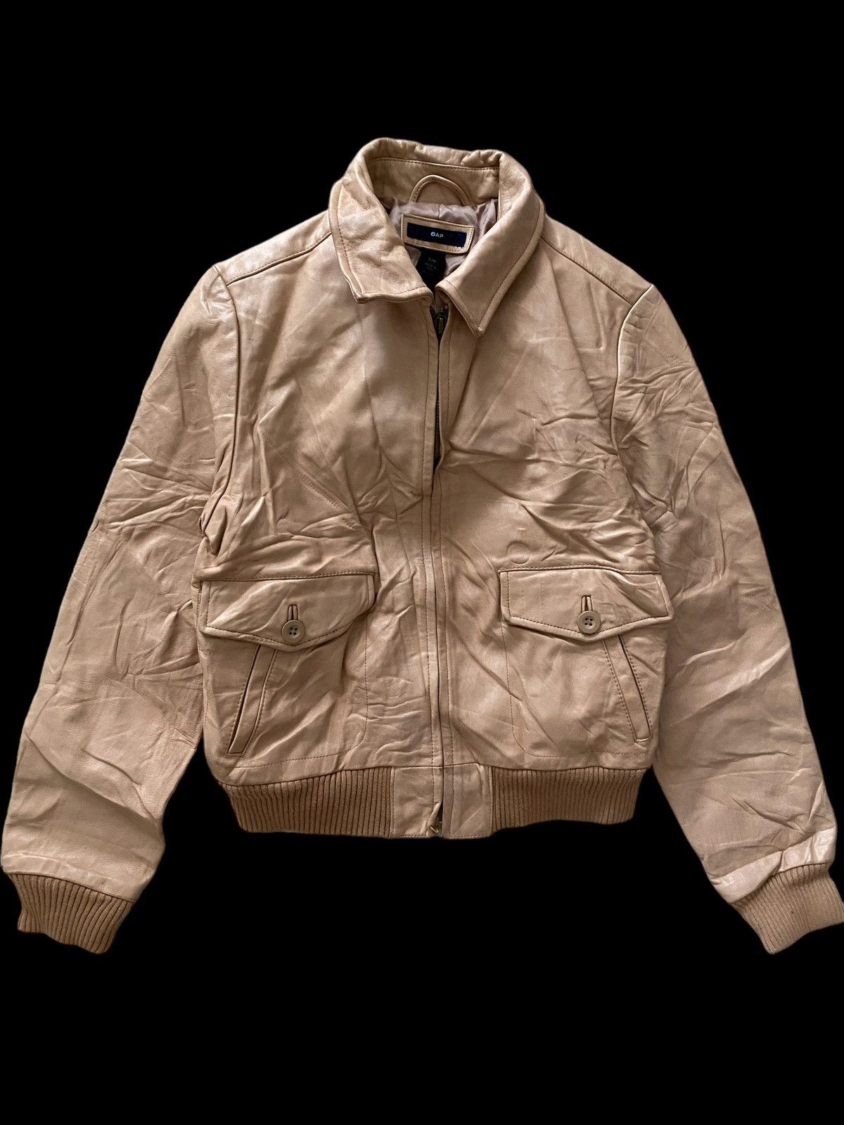 Gap Vintage GAP LEATHER Bomber Jacket nice designer Size US S / EU 44-46 / 1 - 7 Thumbnail