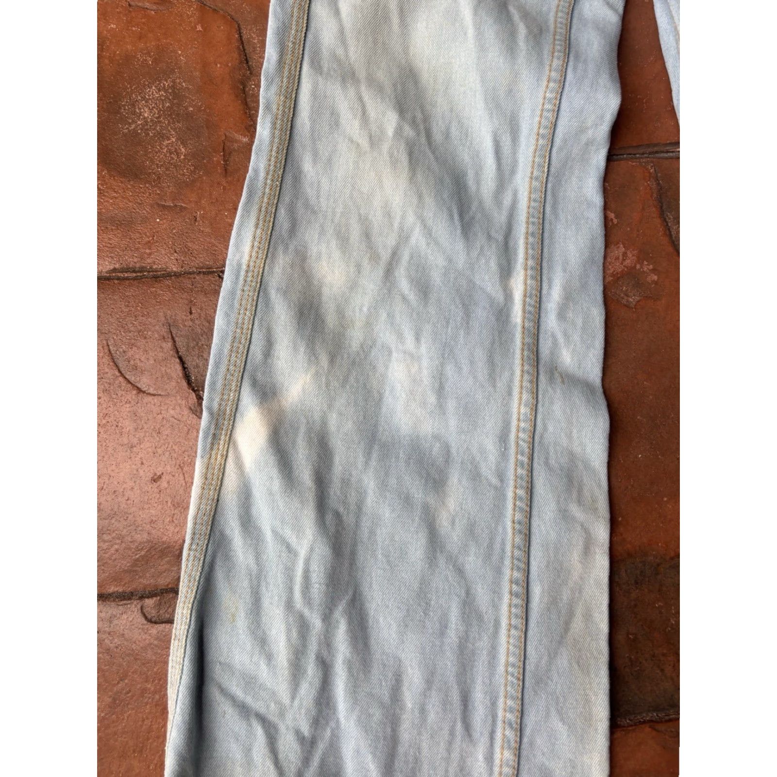 Vintage VINTAGE 80s US Lines Sailor Flare Pants 28 in. Inseam 28 in. Blue Unisex Adults Regular Size 28 Flared Front Flat Ready Size 28" / US 6 / IT 42 - 7 Thumbnail