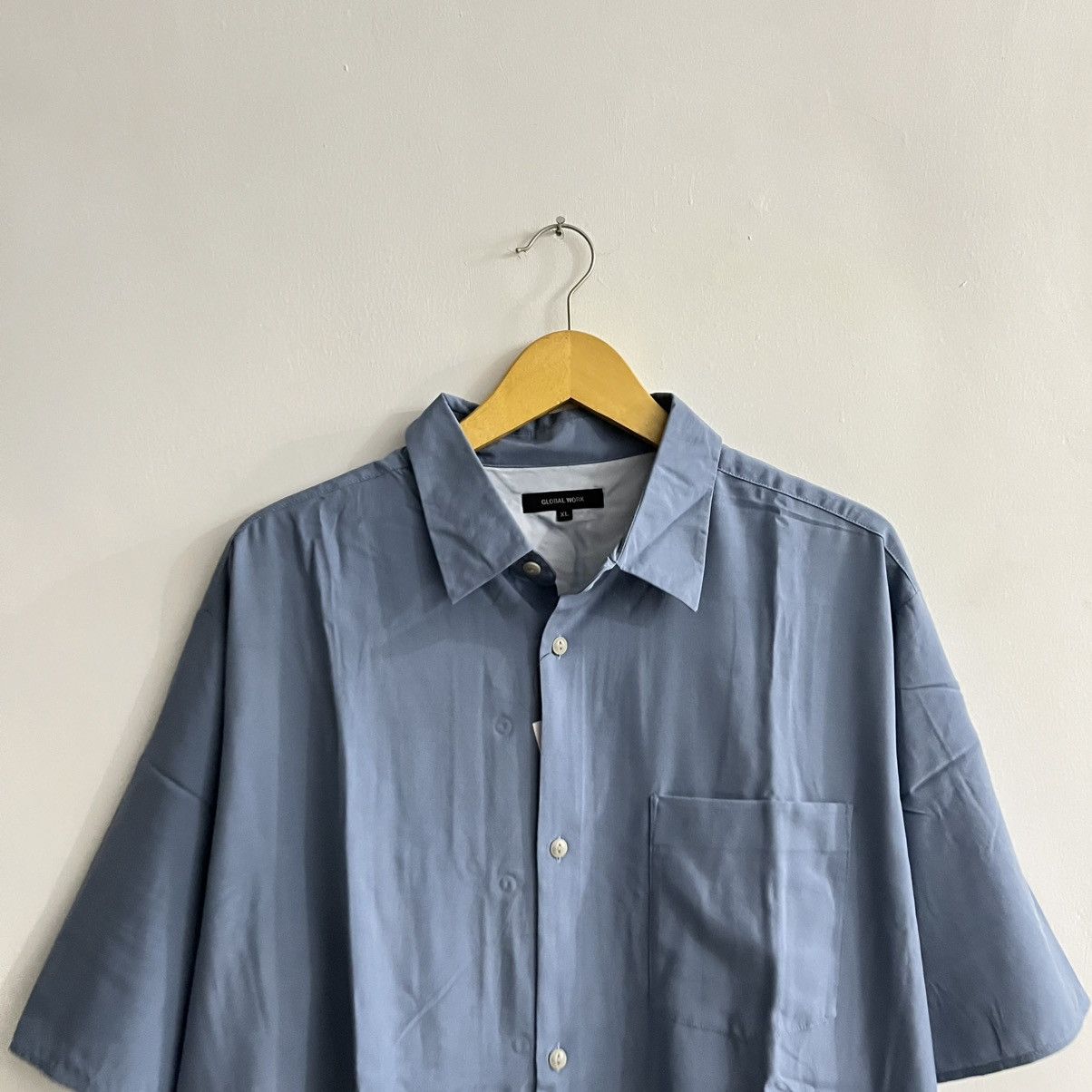 Japanese Brand Global Work - Basic Minimalist Button Up Shirt Size US XL / EU 56 / 4 - 2 Thumbnail