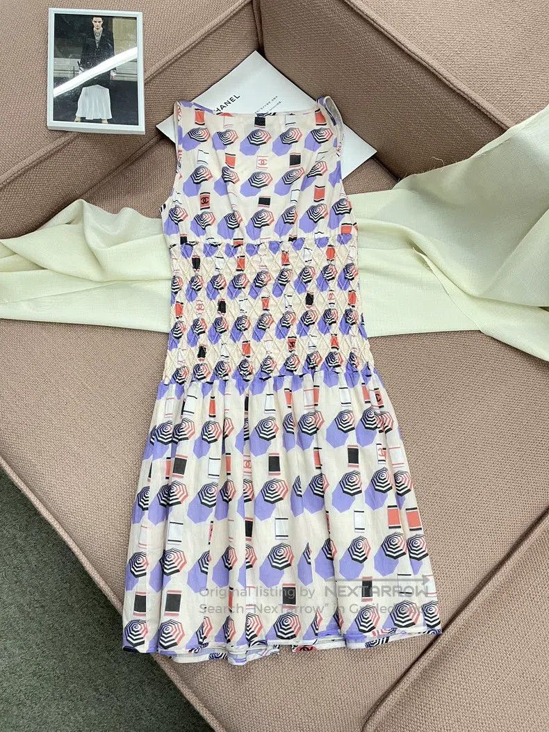 Chanel Chanel Beach series printed logo double c dress Size XS / US 0-2 / IT 36-38 - 4 Thumbnail