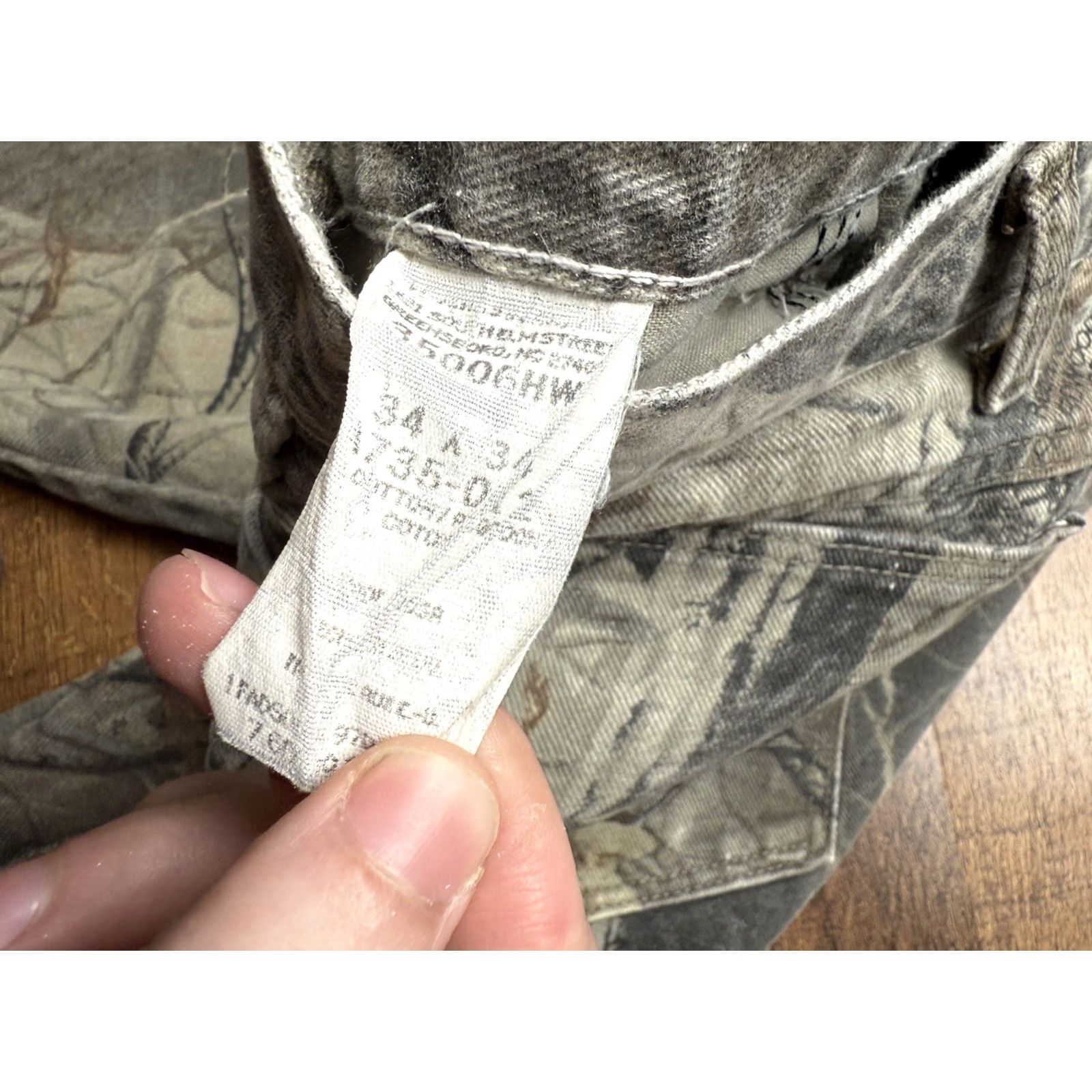 Wrangler VINTAGE Wrangler Pants Mens Real Tree Hardwoods USA Made Fit 31.5X32 Camouflage 90s USA Mens Regular Straight Jeans/Camo/Pants Size US 32 / EU 48 - 6 Thumbnail