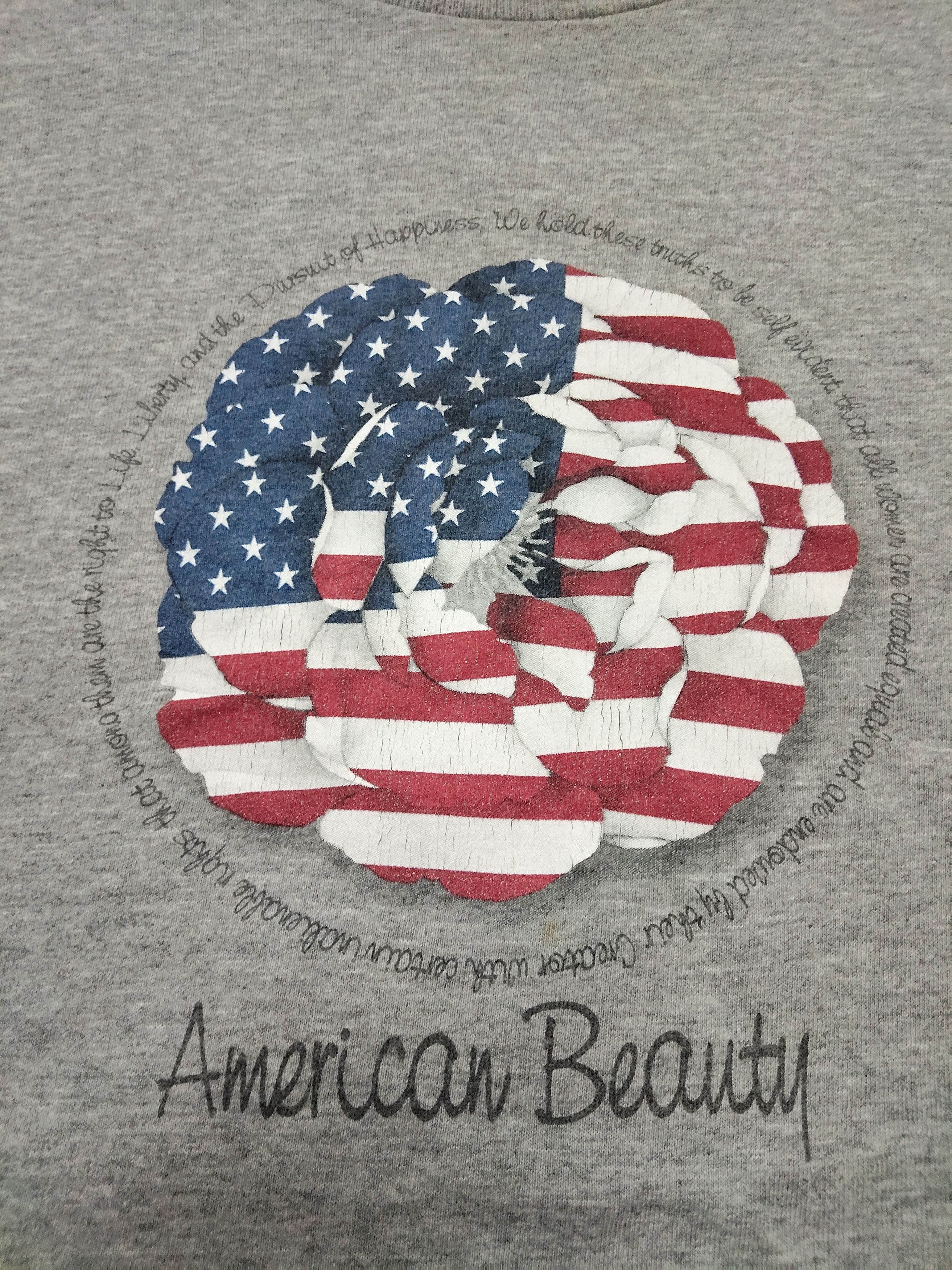 Vintage Vintage 90s American Beauty USA flag graphic t shirt Size US XL / EU 56 / 4 - 5 Thumbnail