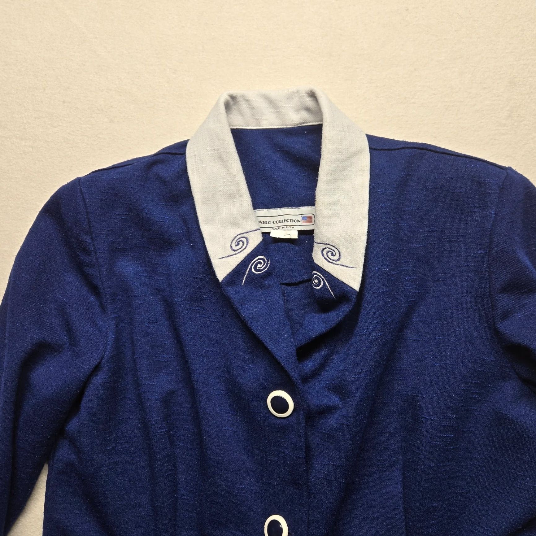 Vintage VINTAGE Pablo Collection Blazer Shirt Jacket Women 14P Petite Blue Teal Solid USA 90s Mens Womens Girls? Size XL / US 12-14 / IT 48-50 - 5 Thumbnail