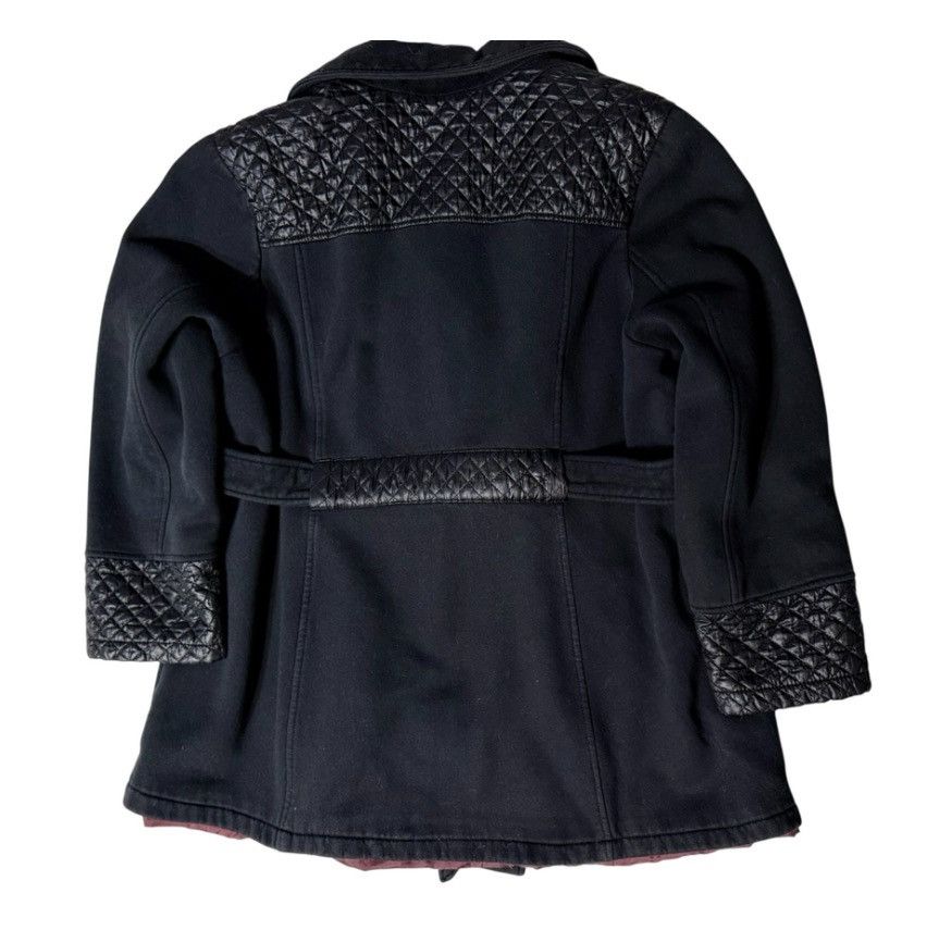 Other Catherines Black Belted Pea Coat Quilted Plus Size 1X Winter Size XXL / US 16-18 / IT 52-54 - 2 Thumbnail