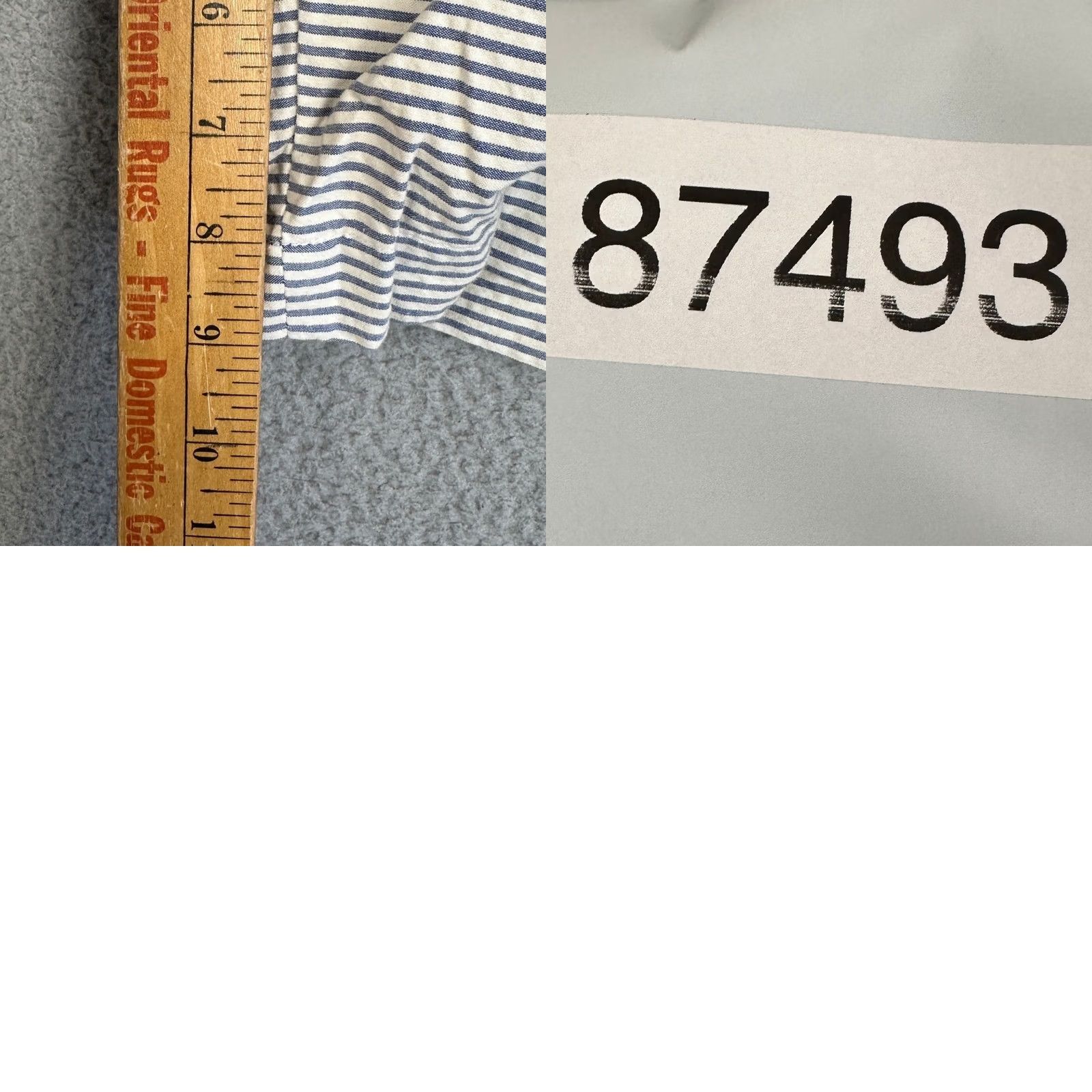 Vintage B. Draddy Shorts Blue White Striped Flat Front 38 Regular Cotton Spandex Beach Summer Casual Mens Size US 38 / EU 54 - 8 Thumbnail
