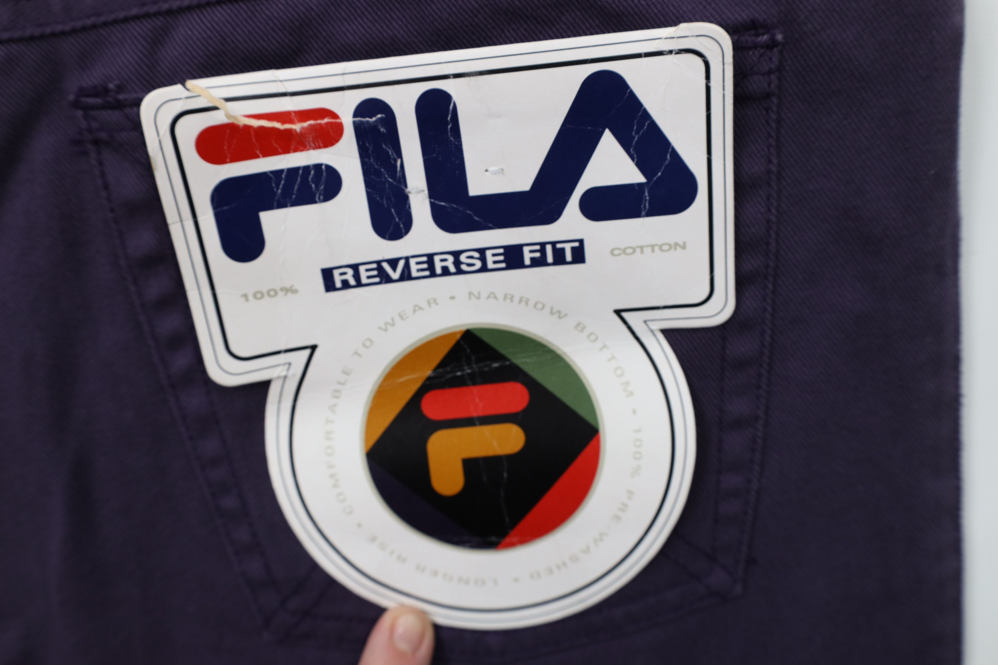 Fila Deadstock Vintage 90s Fila Baggy Skateboard Jeans Purple Size US 36 / EU 52 - 13 Thumbnail