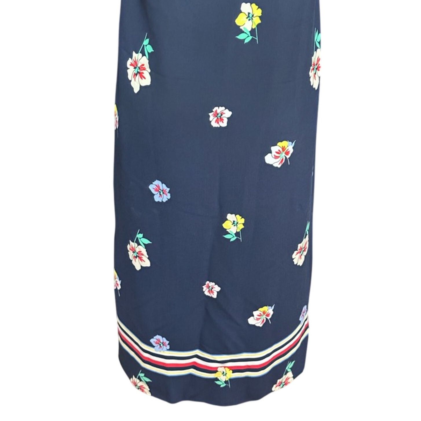 Tommy Hilfiger Tommy Hilfiger Size M Tropical Floral Print Midi Dress Blue Size M / US 6-8 / IT 42-44 - 6 Thumbnail