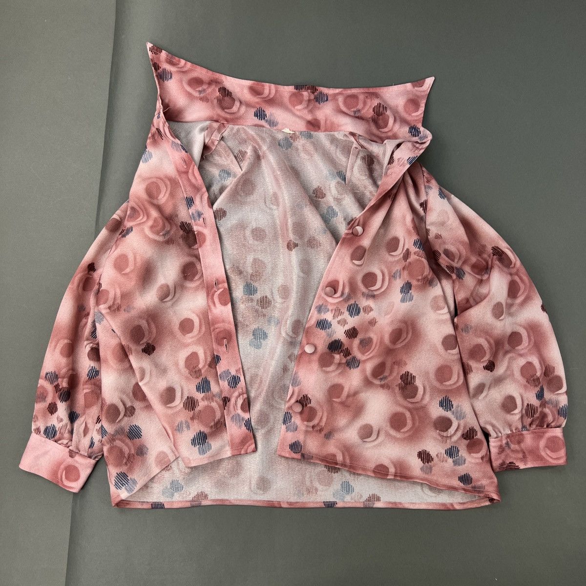 Vintage 80s VTG Abstract Allover Print Button Up Shirt Size L / US 10 / IT 46 - 4 Thumbnail