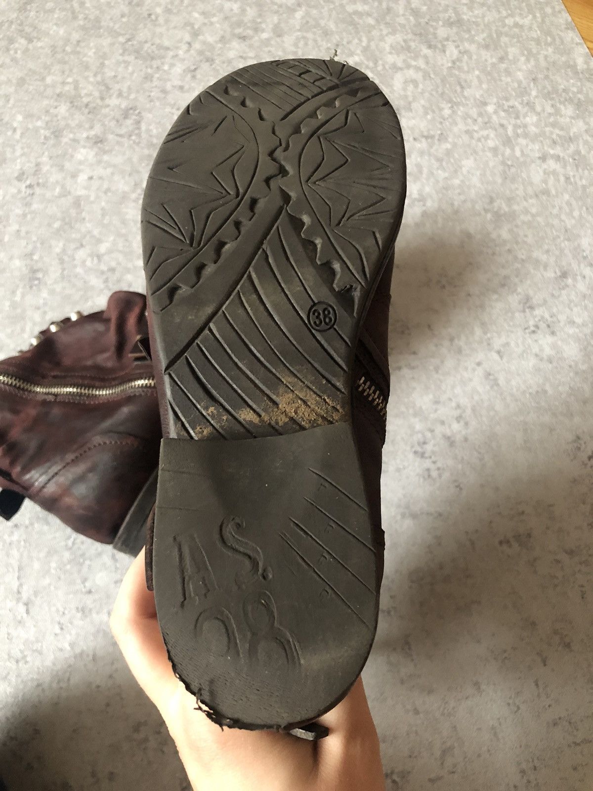 Designer × Japanese Brand A.S. 98 LEATHER BOOT LIKE RICK OWENS STYLE Size US 8 / IT 38 - 6 Thumbnail