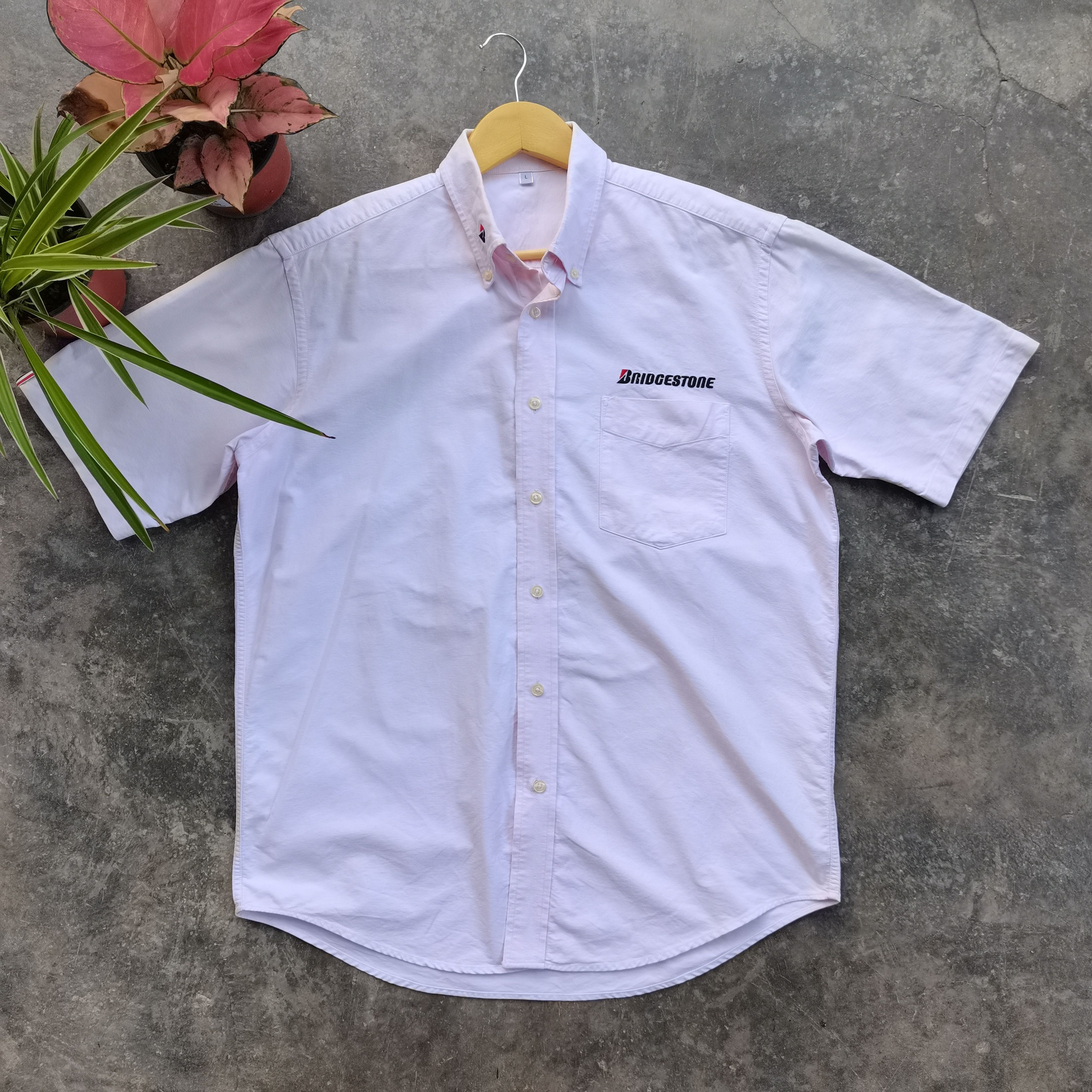 Sports Specialties Archive🔥 BRIDGESTONE Button Up Short Sleeve Shirt Size US L / EU 52-54 / 3 - 1 Thumbnail