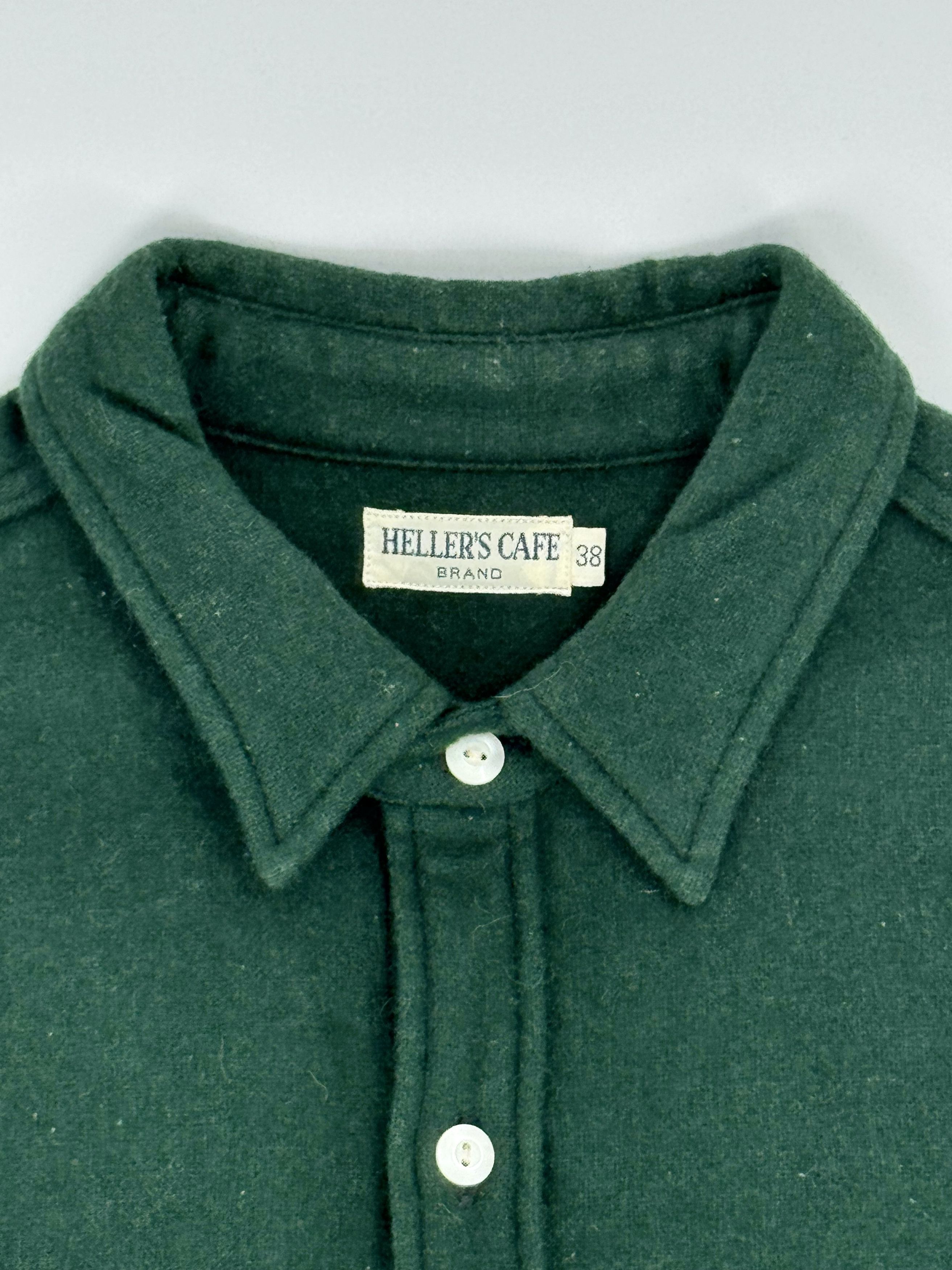 Heller's Cafe × Warehouse Heller's Cafe x Warehouse Japan Green Wool Shirt Size 38 Size US S / EU 44-46 / 1 - 3 Thumbnail