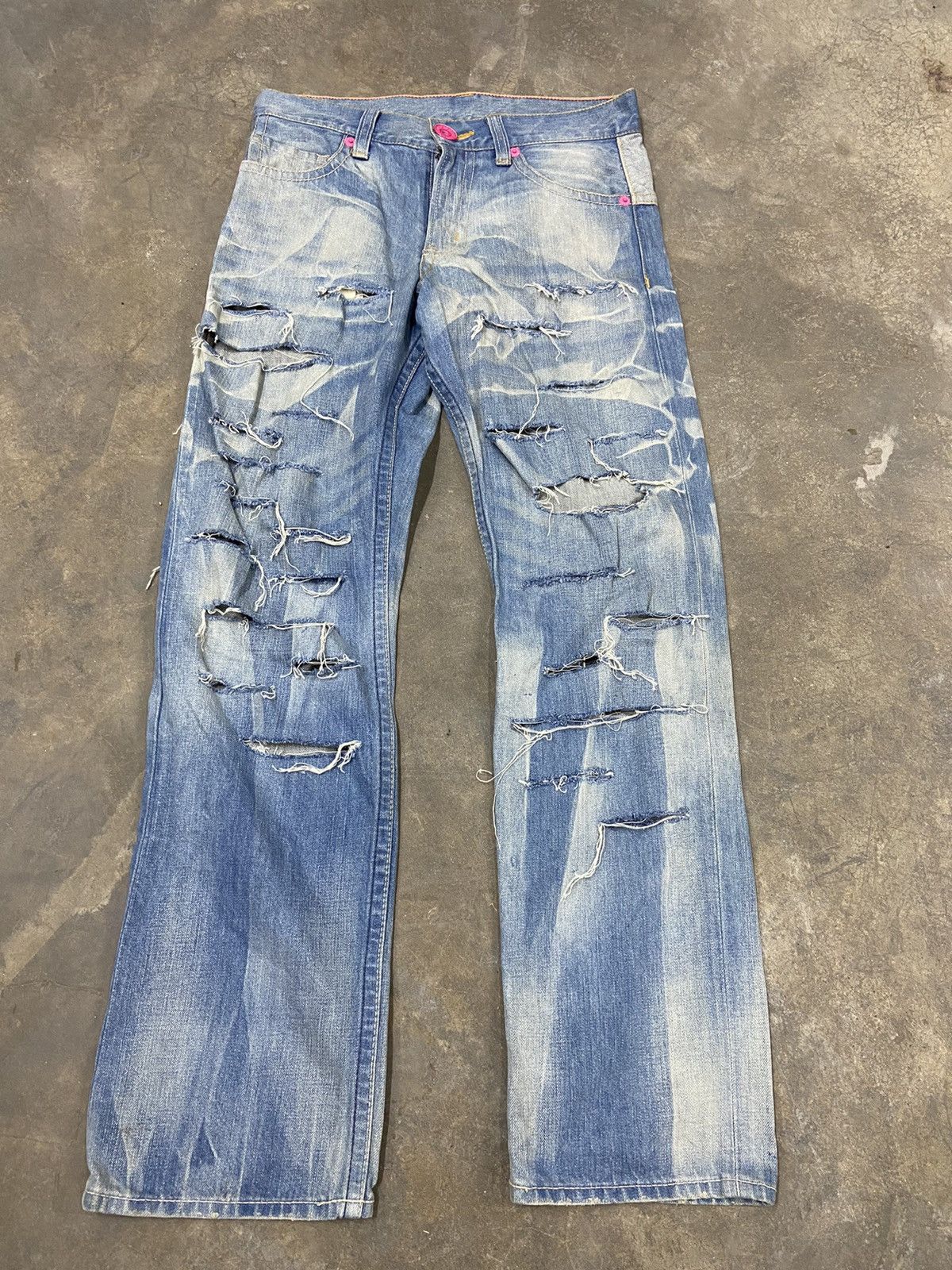 Beauty Beast 🔥 Steals Distressed Denim Co & Lu jeans washed faded Size US 31 - 7 Thumbnail