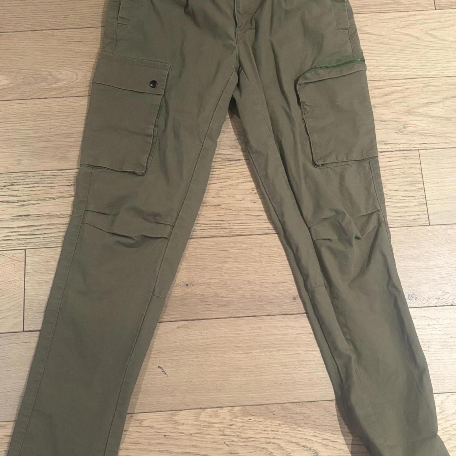 Topman Topman Men's Khaki and Green Trousers Size US 32 / EU 48 - 2 Thumbnail
