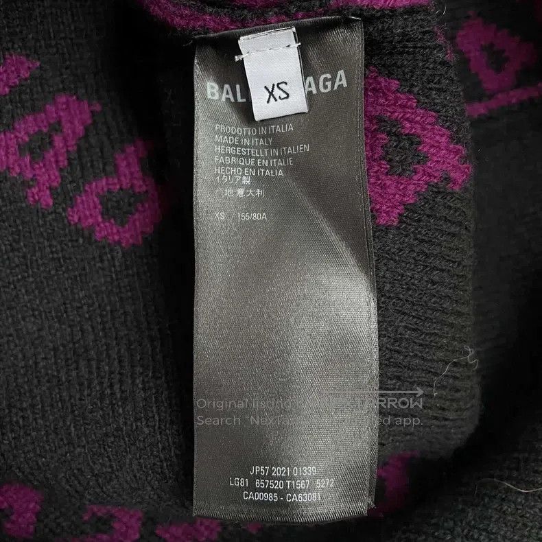 Balenciaga Balenciaga Letter print round neck long-sleeve wool sweate Size XS / US 0-2 / IT 36-38 - 5 Thumbnail