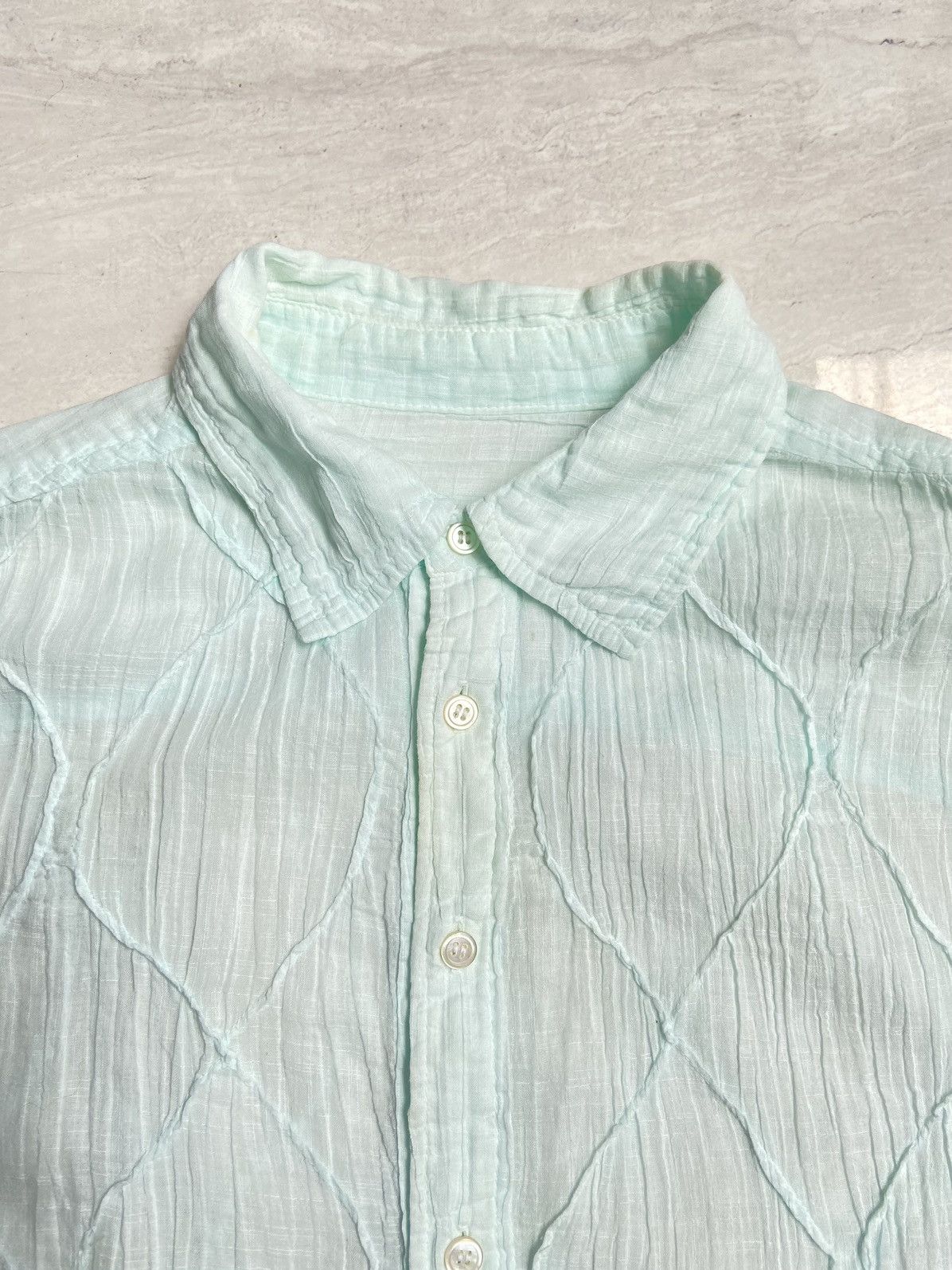 Issey Miyake PLANTATION Green Shirt Size US XL / EU 56 / 4 - 4 Thumbnail