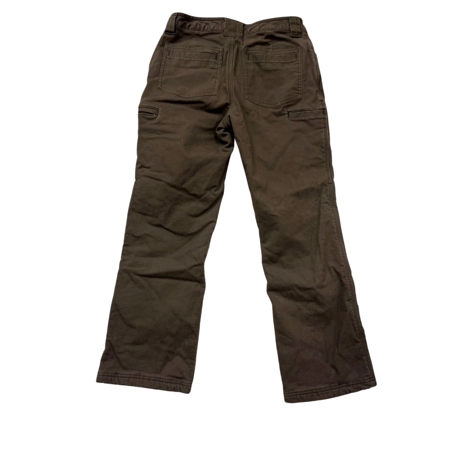 Duluth Trading Company Duluth Trading Co. Brown Fleece Lined Pants 6x29 Cargo Unisex Adults 6 Brown Fleece Lined Pants Mens Womens Size 28" / US 6 / IT 42 - 2 Thumbnail