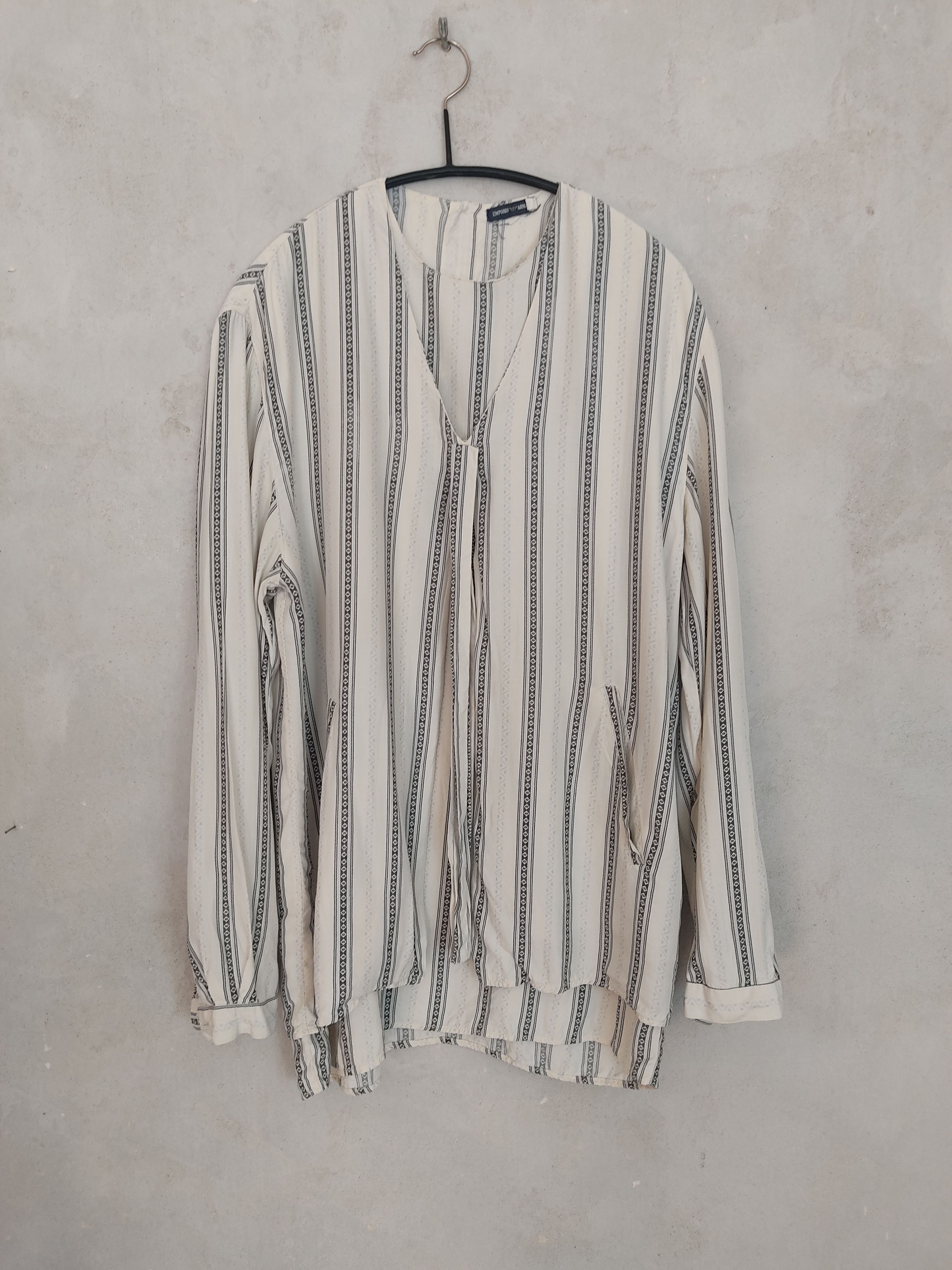 Emporio Armani Double layered 80' shirt top Size US M / EU 48-50 / 2 - 1 Thumbnail