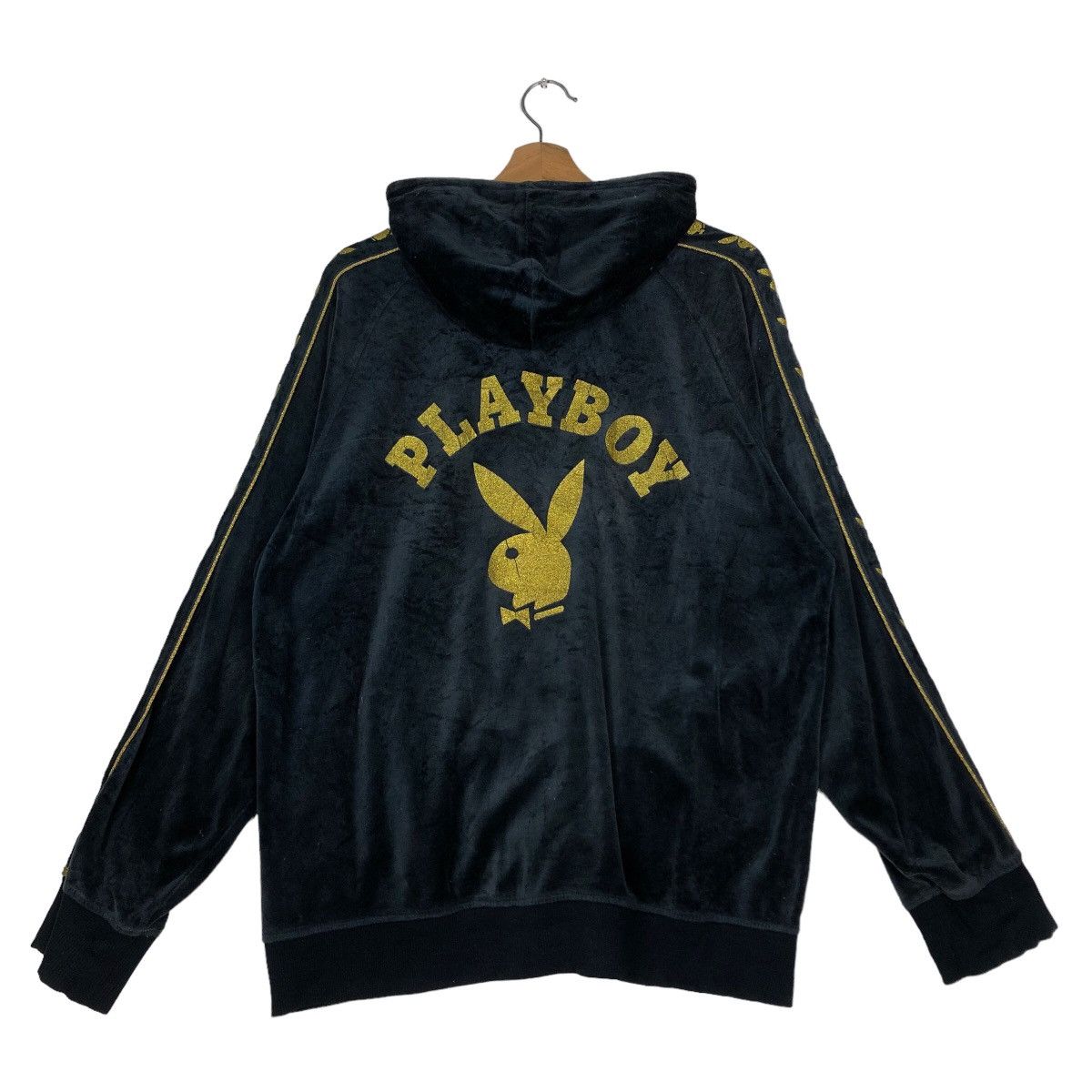 Japanese Brand 🔥Vtg Velvet Jacket Playboy Side Tape Design Big Logo Size US L / EU 52-54 / 3 - 6 Thumbnail