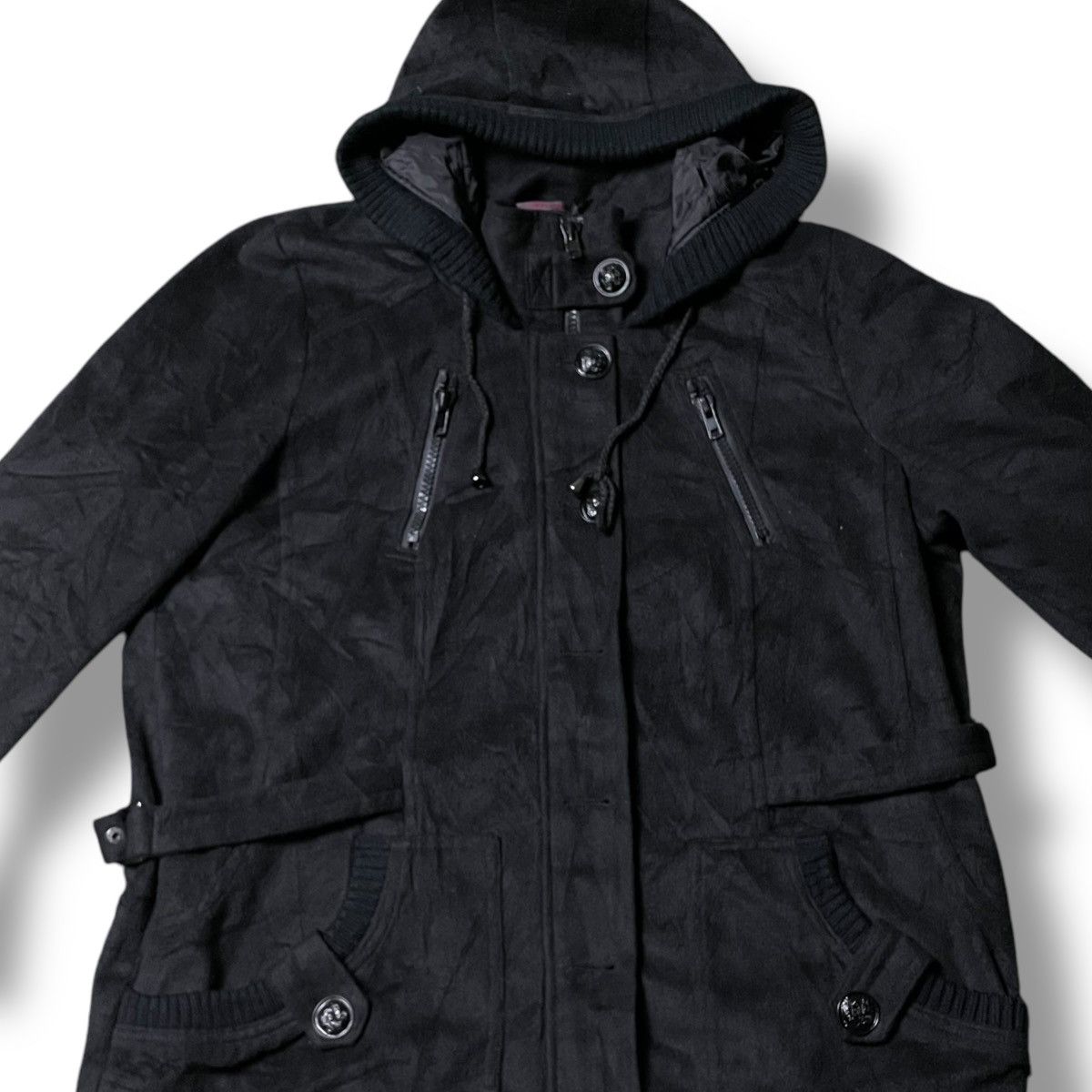 If Six Was Nine × Japanese Brand × Yasuyuki Ishii CRAZY ANGEL BUTTON UP ZIPPER PUNK GOTHIC WOOL HOODIE JACKET Size US XXL / EU 58 / 5 - 3 Thumbnail