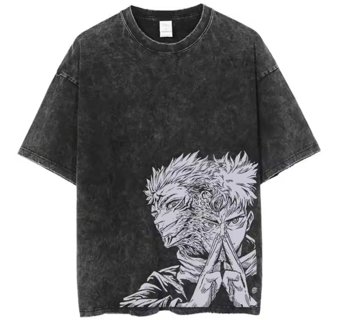 Japanese Brand Hip Hop Vintage Clone Fighter Anime Graffiti Washed T-Shirt Size US XL / EU 56 / 4 - 1 Thumbnail