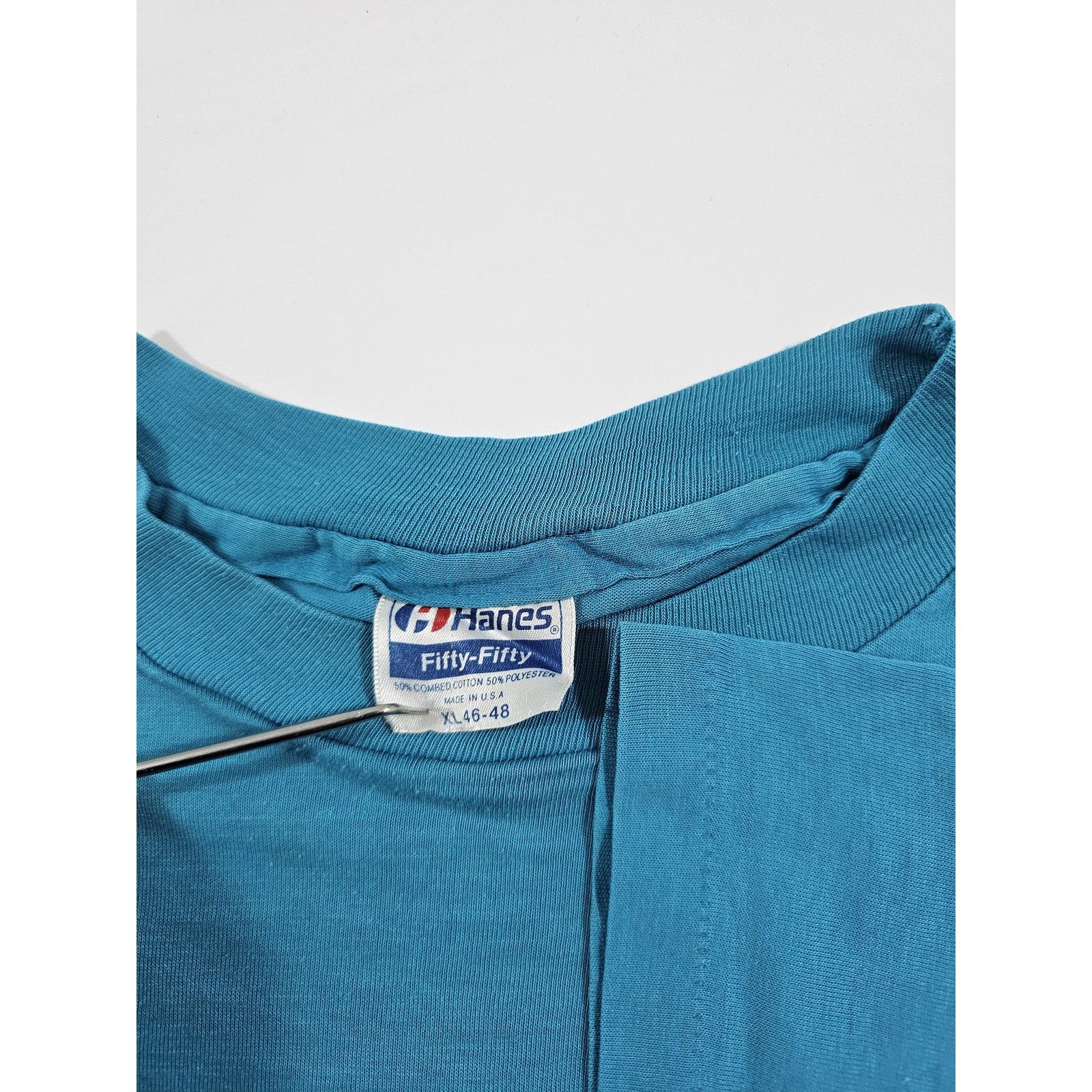 Hanes Fighting Falcon Jet Fighter Blue 50/50 T-shirt Sz L Vintage Size US L / EU 52-54 / 3 - 3 Thumbnail