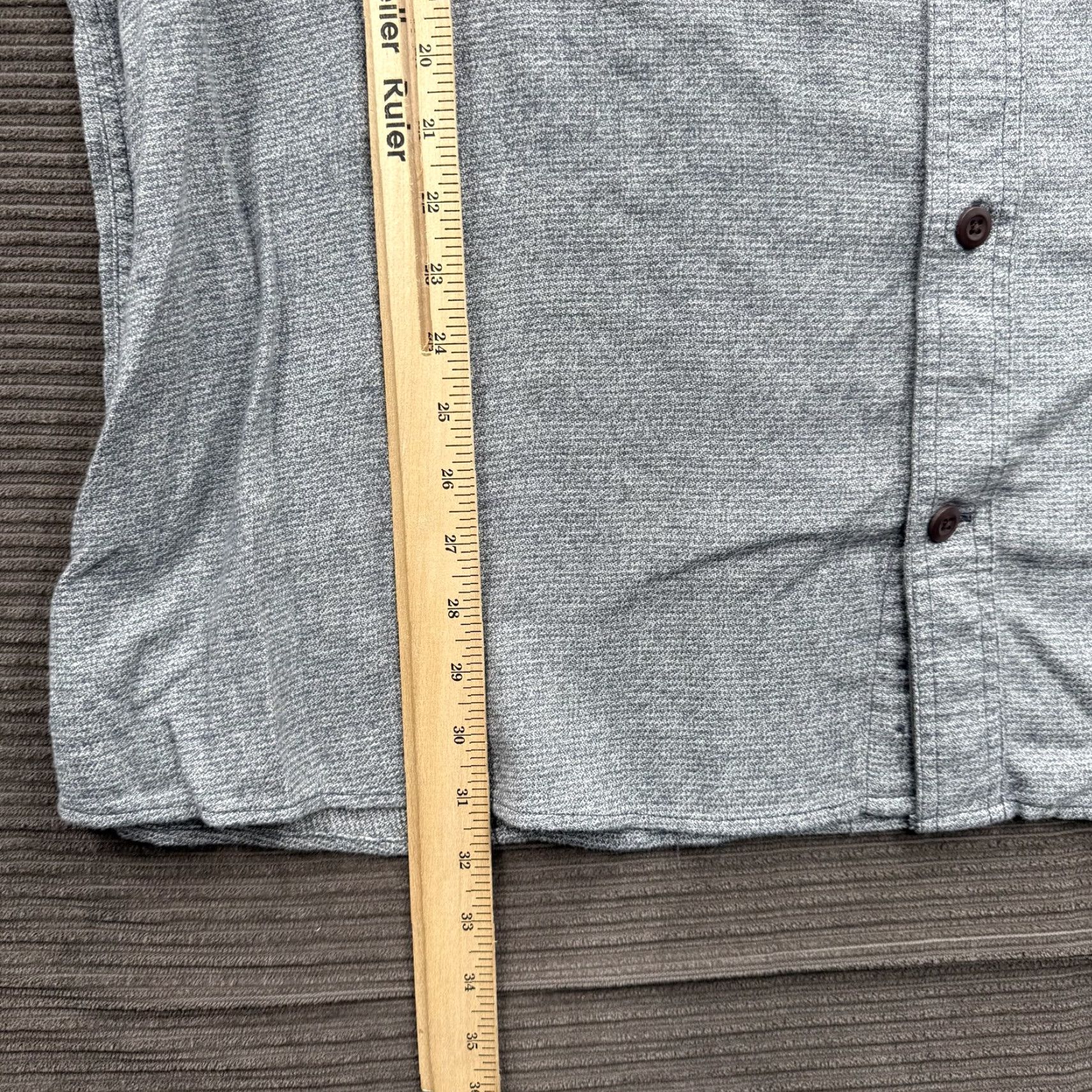 Duluth Trading Company Duluth Shirt Mens 2XL Gray Free Swingin' Twist Cotton Relaxed Fit Button Up Work Shirt Size US XXL / EU 58 / 5 - 5 Thumbnail