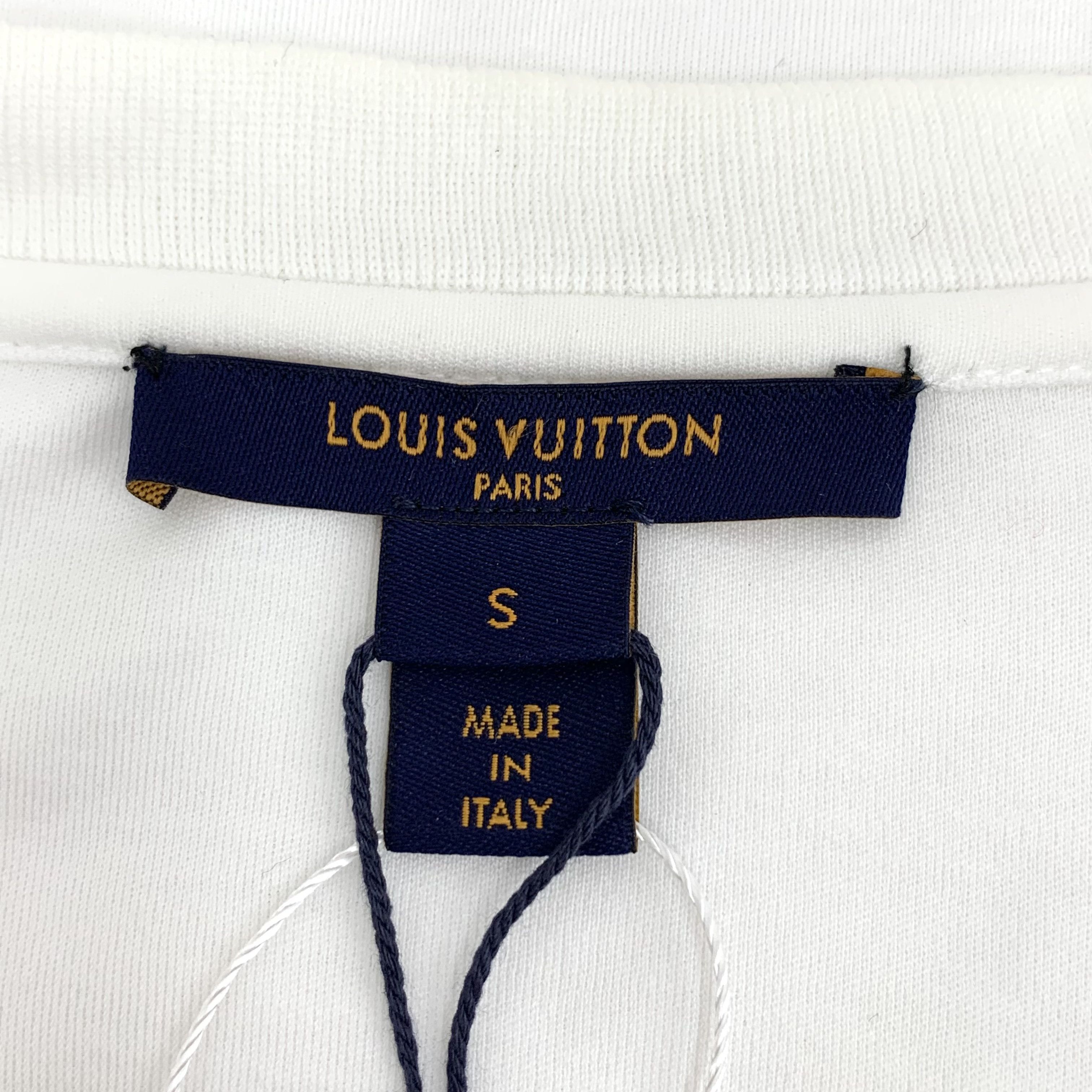 Louis Vuitton Louis Vuitton Chain Logo T-Shirt White (S) Size S / US 4 / IT 40 - 7 Thumbnail
