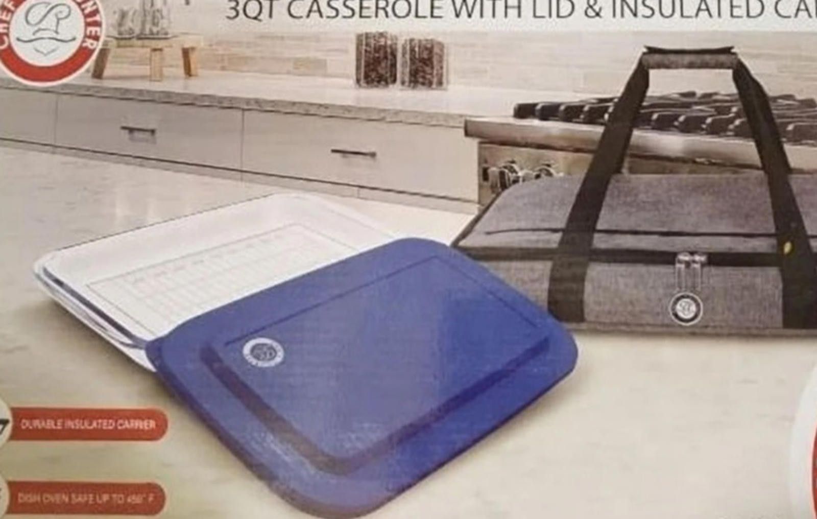 Other Chef's Counter 3 Qt. Glass Casserole w/ Lid & Insulated Bag Size ONE SIZE - 1 Thumbnail