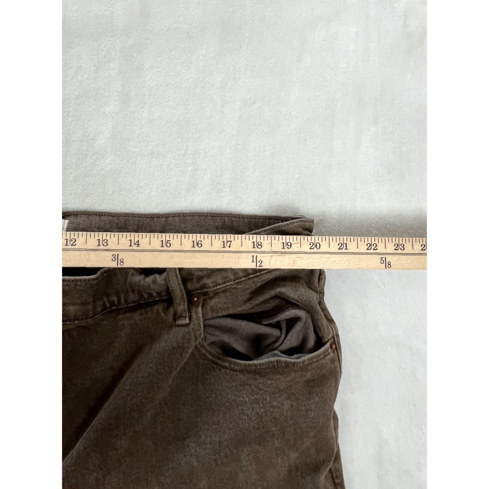 Abercrombie & Fitch Abercrombie & Fitch 90s Straight Jeans Womens 20 Regular Brown High Rise Denim Size 42" / US 20 - 3 Thumbnail