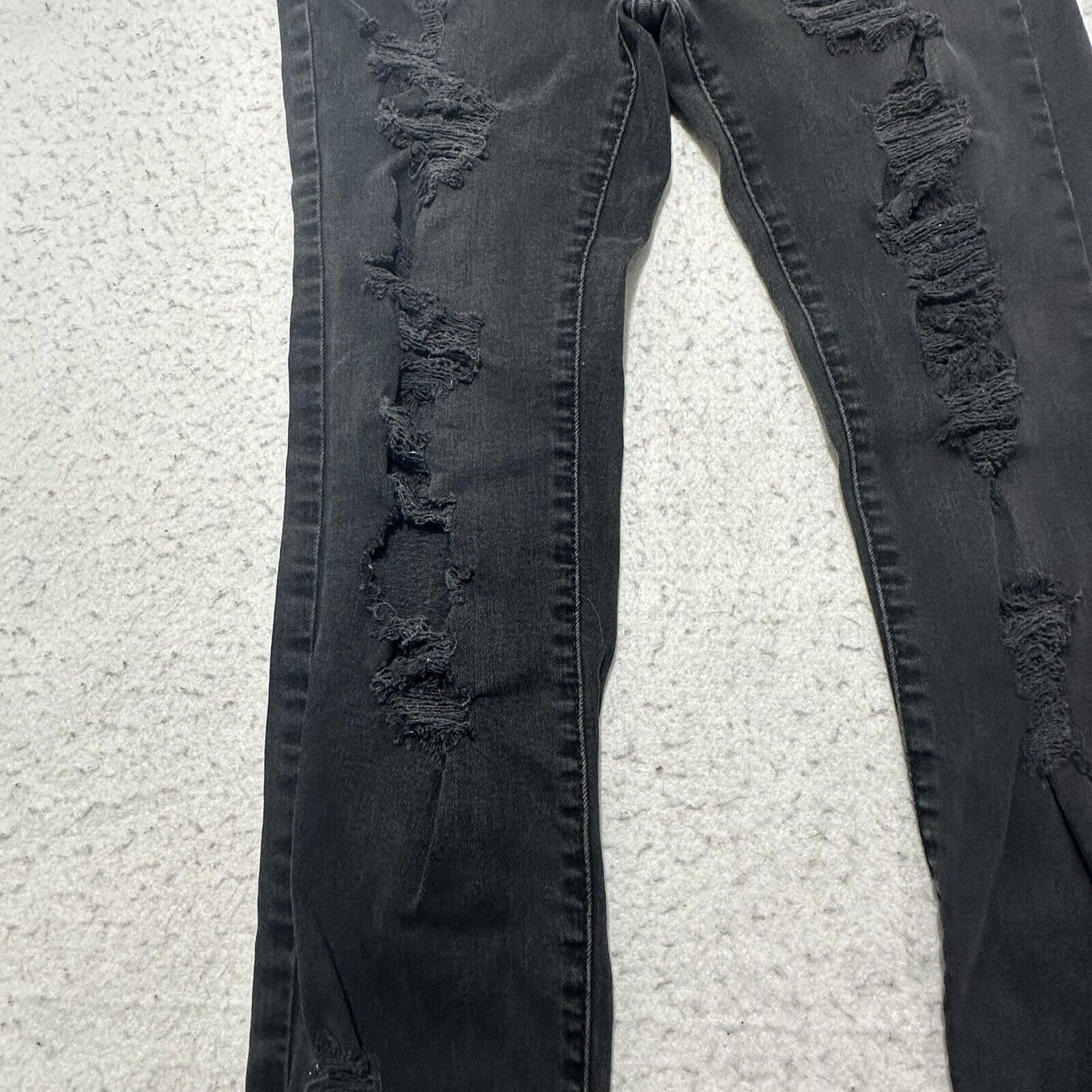 Forever 21 Forever 21 27x26 Skinny Gray Stretch Denim Low Rise Jeans Size 27" / US 4 / IT 40 - 2 Thumbnail