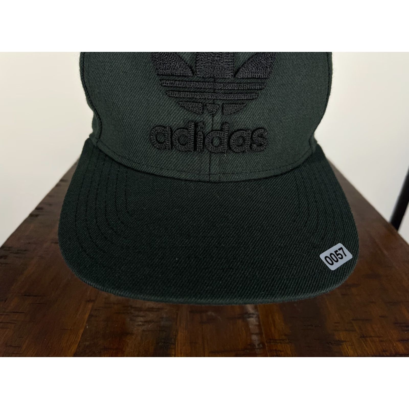 Adidas Adidas Hat Cap Snap Back Mens One Size Dark Gray Embroidered Wool Blend Trefoil Wool Blend? Size ONE SIZE - 3 Thumbnail