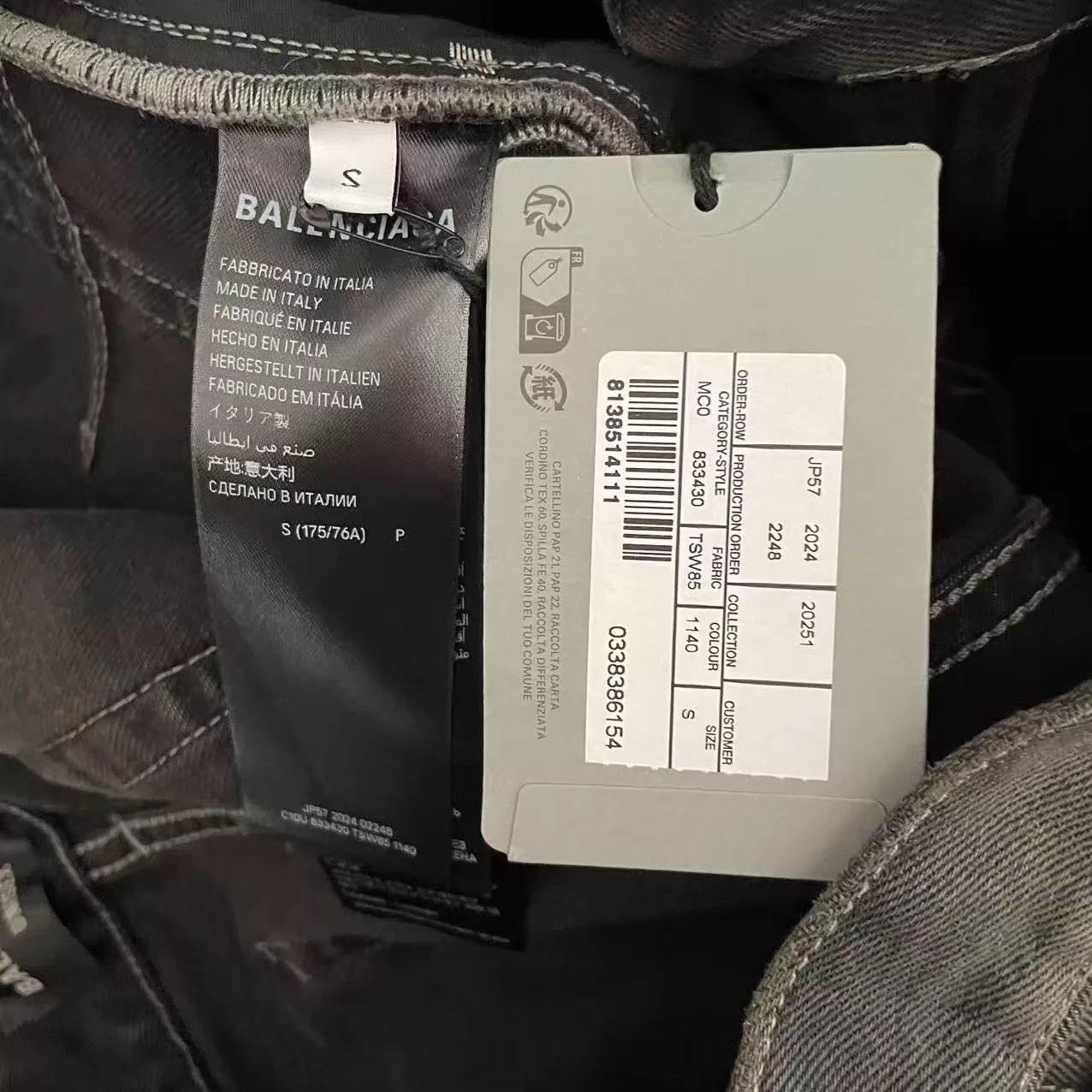 Balenciaga Balenciaga 25 Low Rise Ripped Black Slim Straight Jeans S Size US 29 - 4 Thumbnail