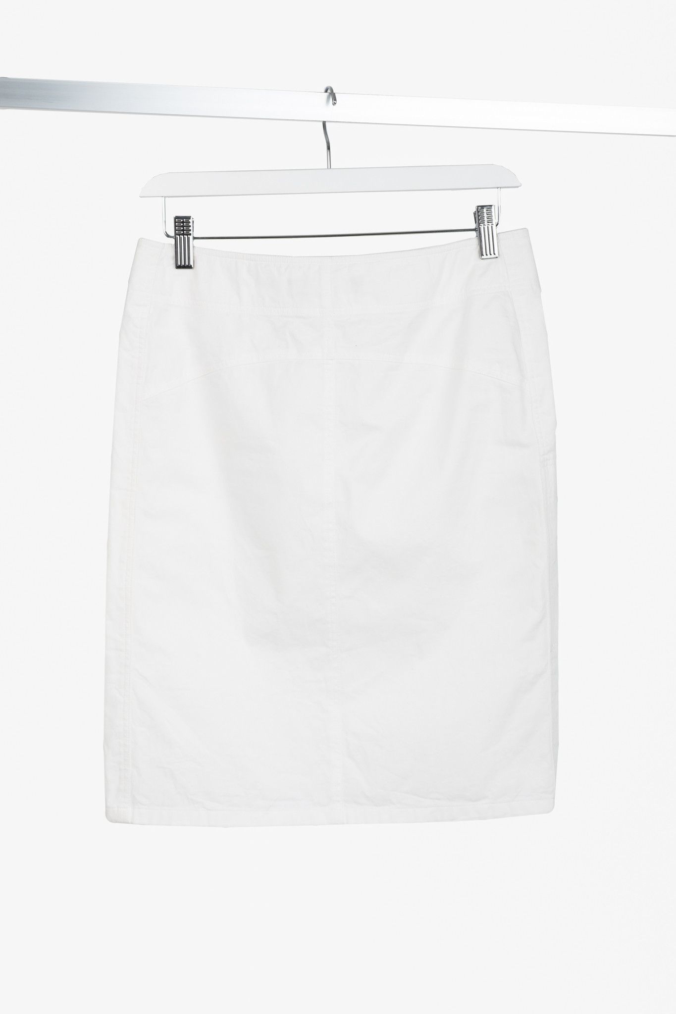 Gucci Gucci White Cotton Lace-Up Pencil Skirt Size 27" / US 4 / IT 40 - 2 Thumbnail